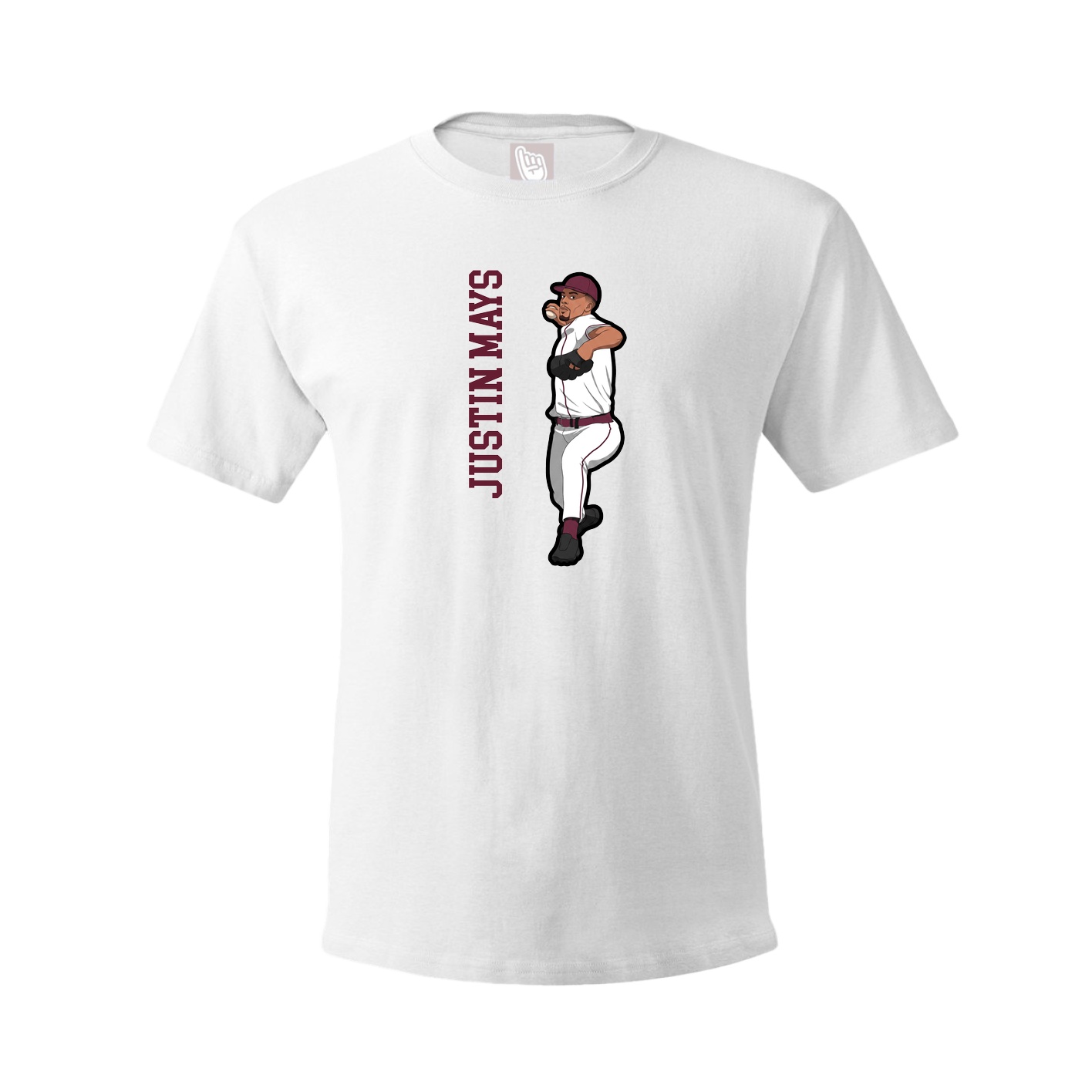 Tee — Name Vertical in White