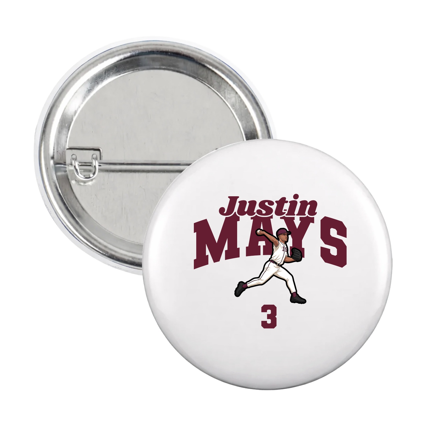 Game Day Button — Signature Arch in White