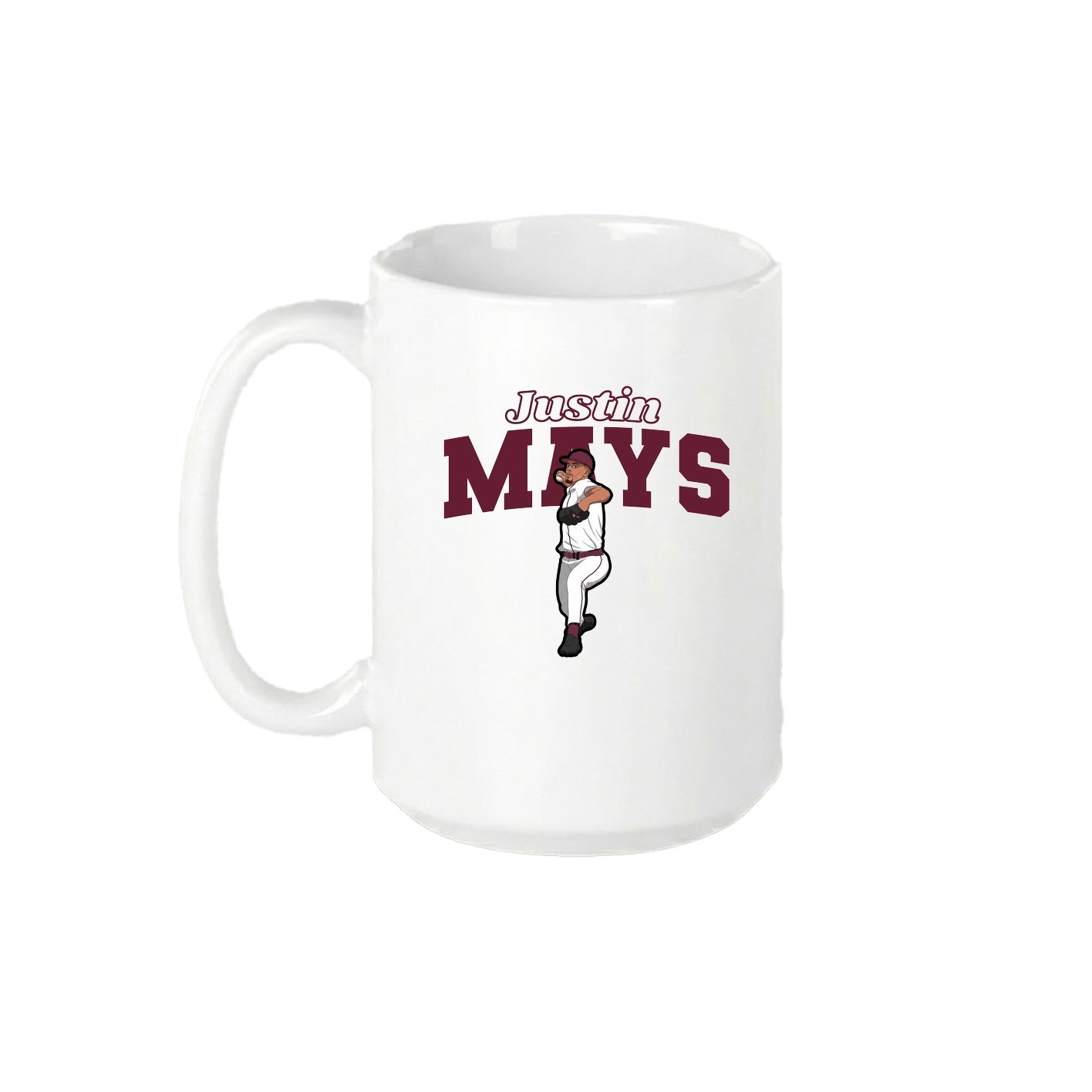 15oz Coffee Mug — Name Arch in White