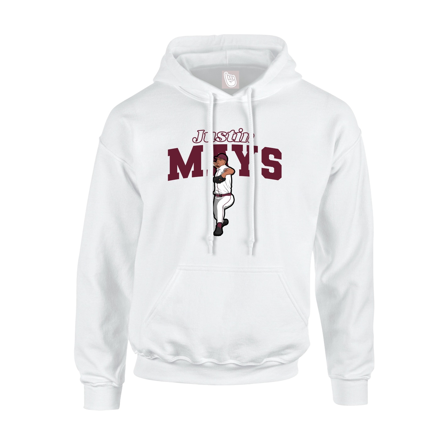 Hoodie — Name Arch in White
