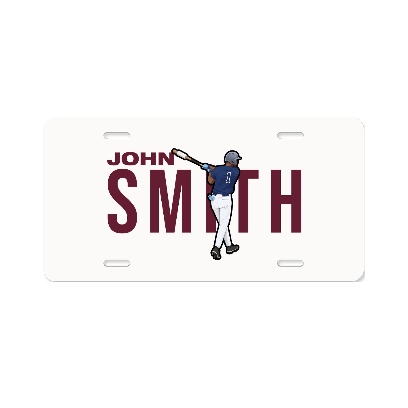 License Plate — Player Name in Classic
