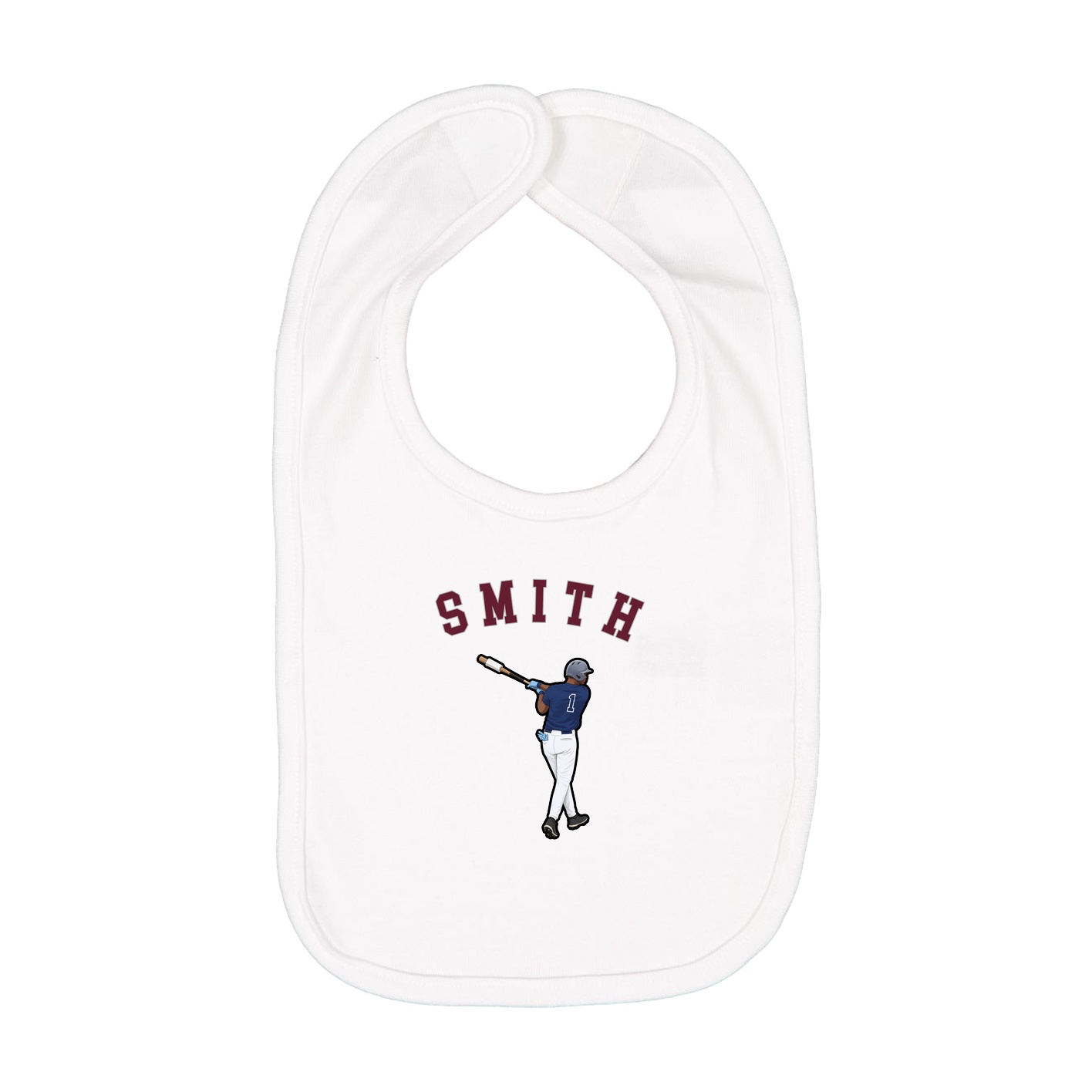 Infant Bib — Shirsey Arch in White
