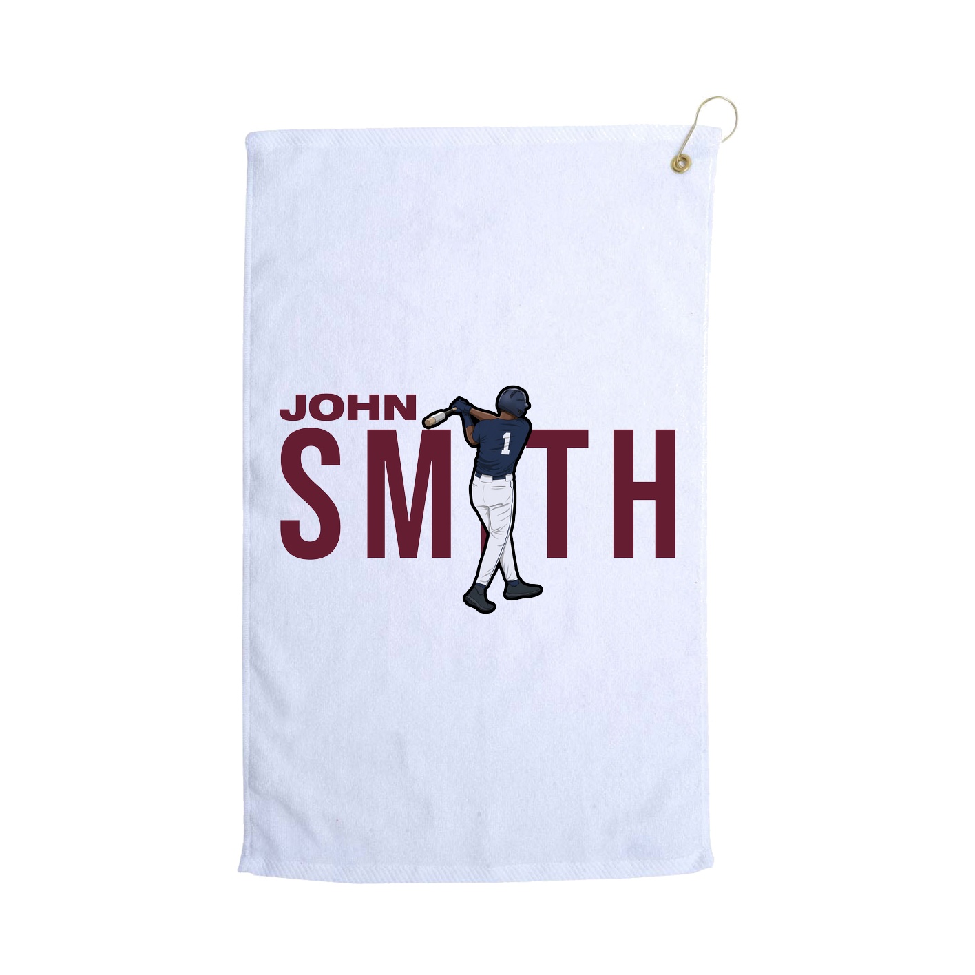 Golf Towel — Player Name in White