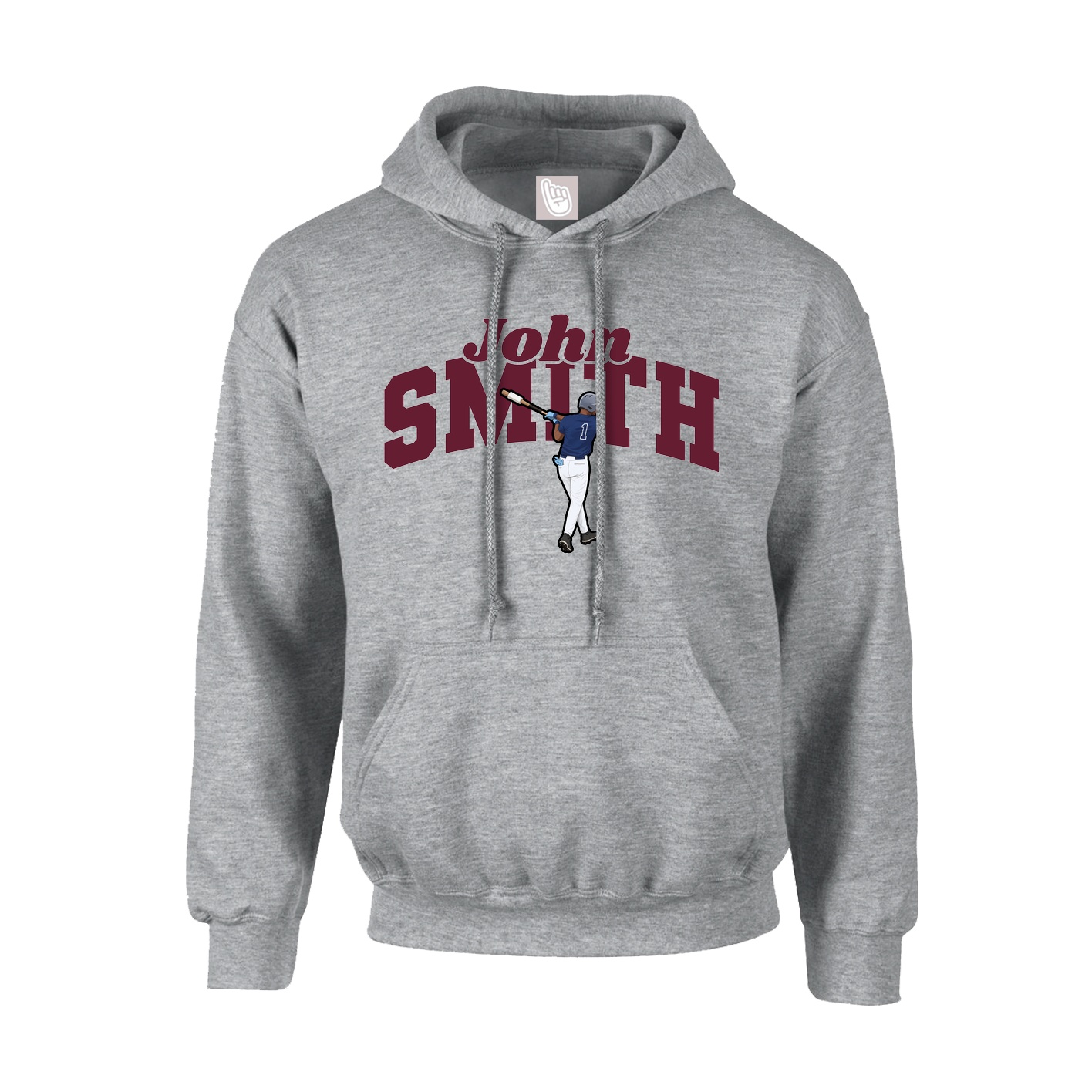 Youth Hoodie — Signature Arch in Grey