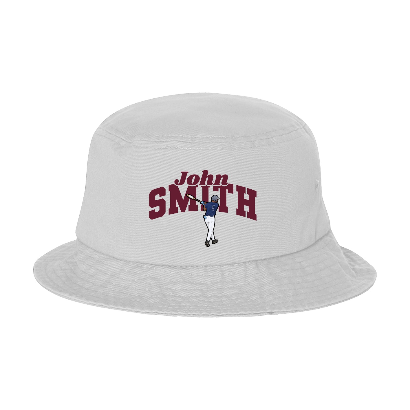 Bucket Cap — Signature Arch in White