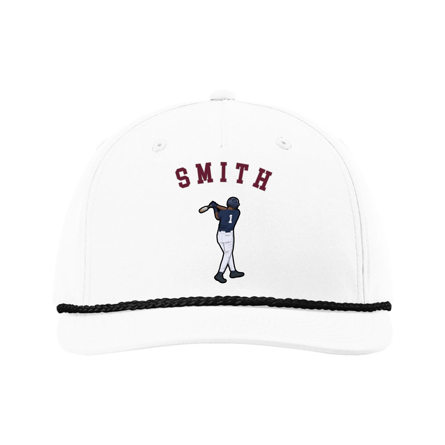 Five-Panel Classic Rope Cap — Shirsey Arch in White