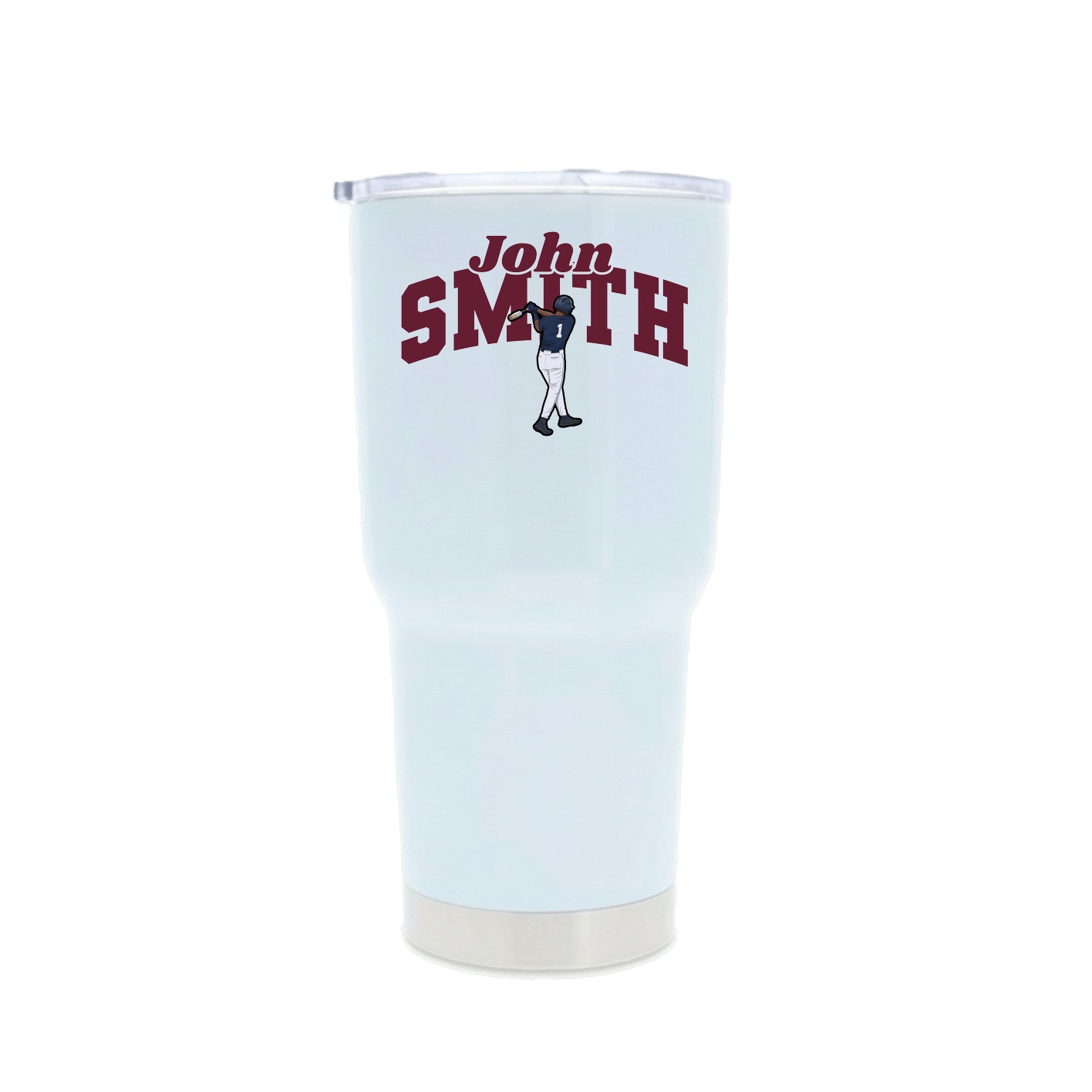 30oz Stainless Steel Tumbler — Signature Arch in White