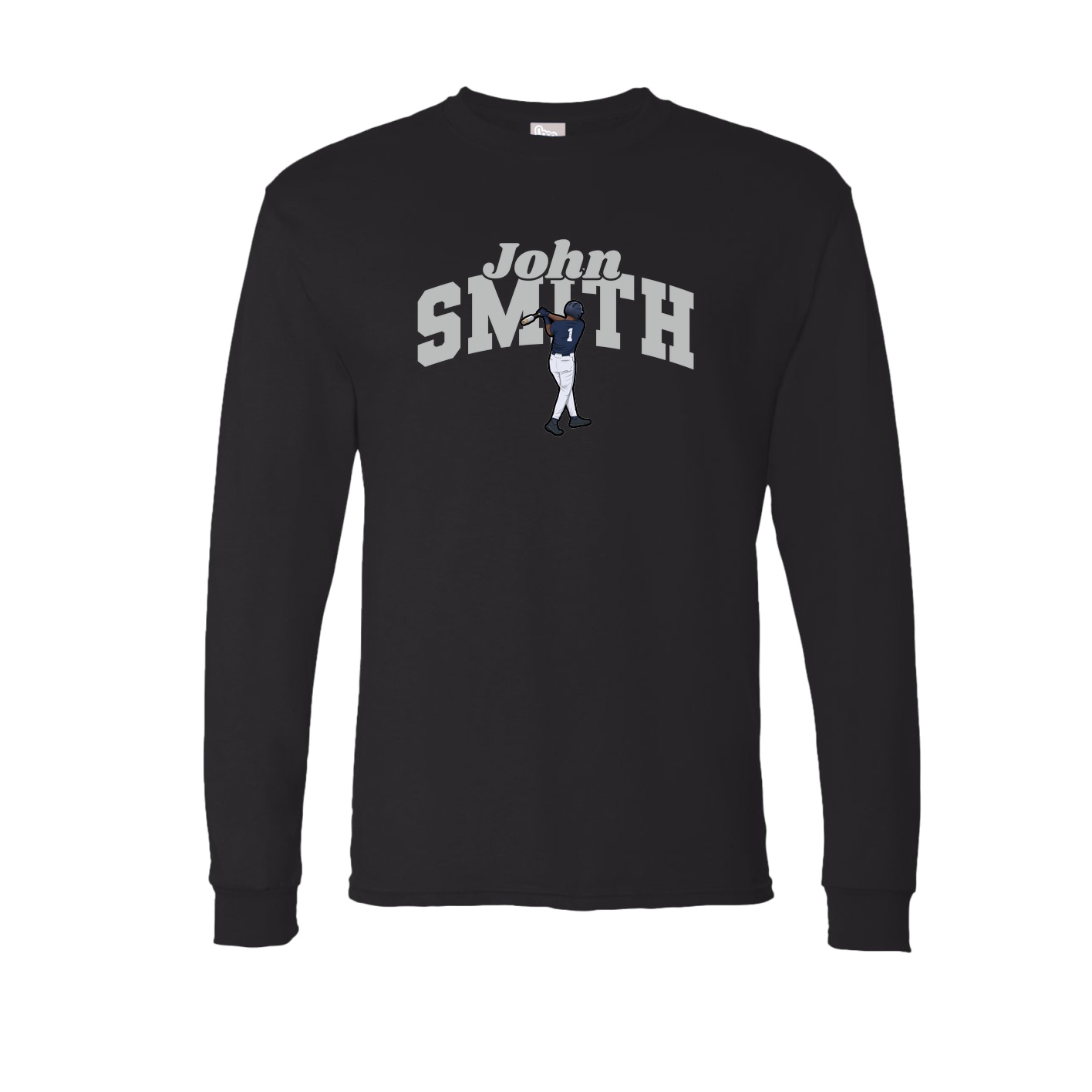 Long Sleeve Tee — Signature Arch in Black