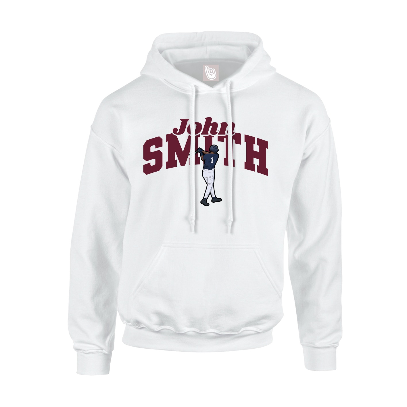 Hoodie — Signature Arch in White