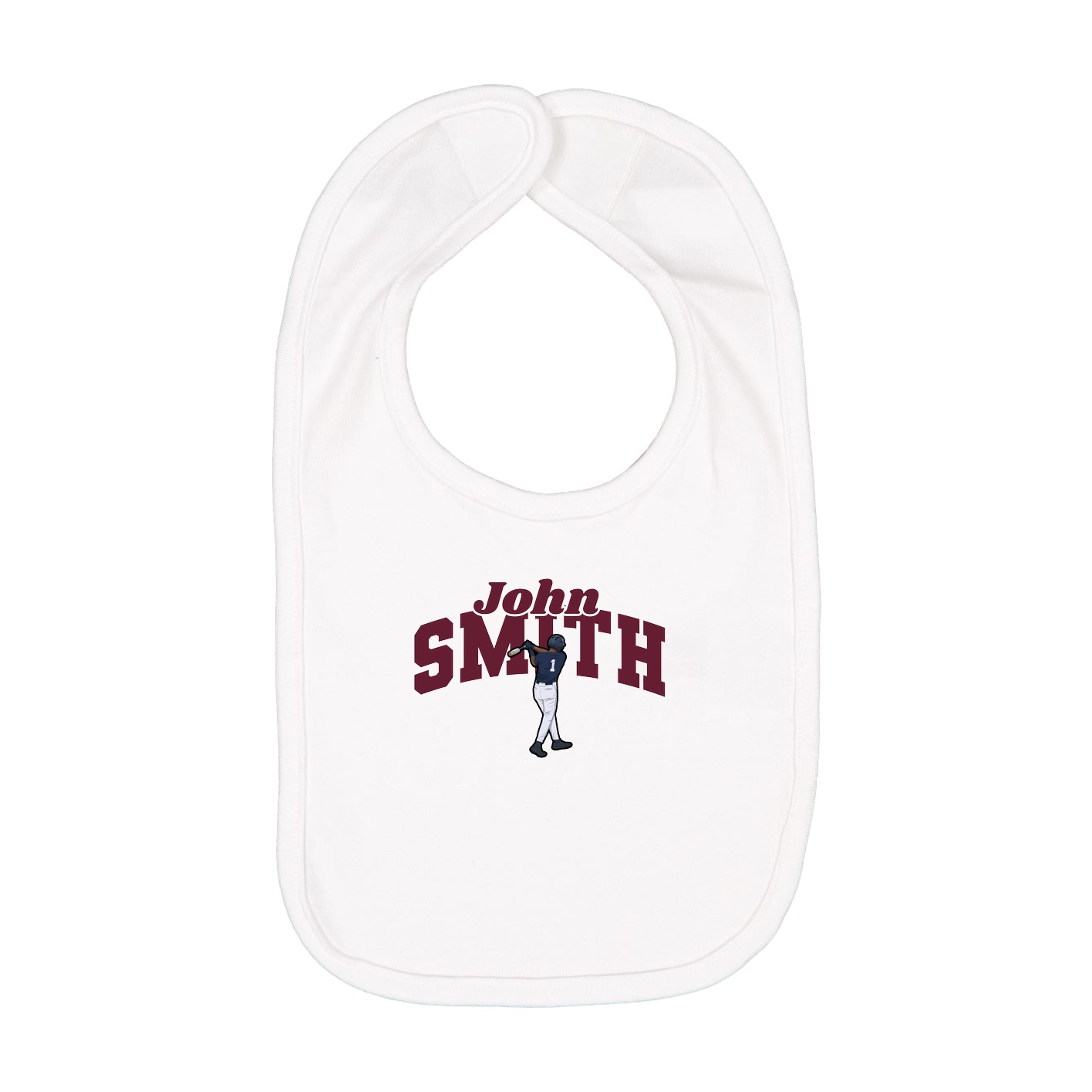 Infant Bib — Signature Arch in White