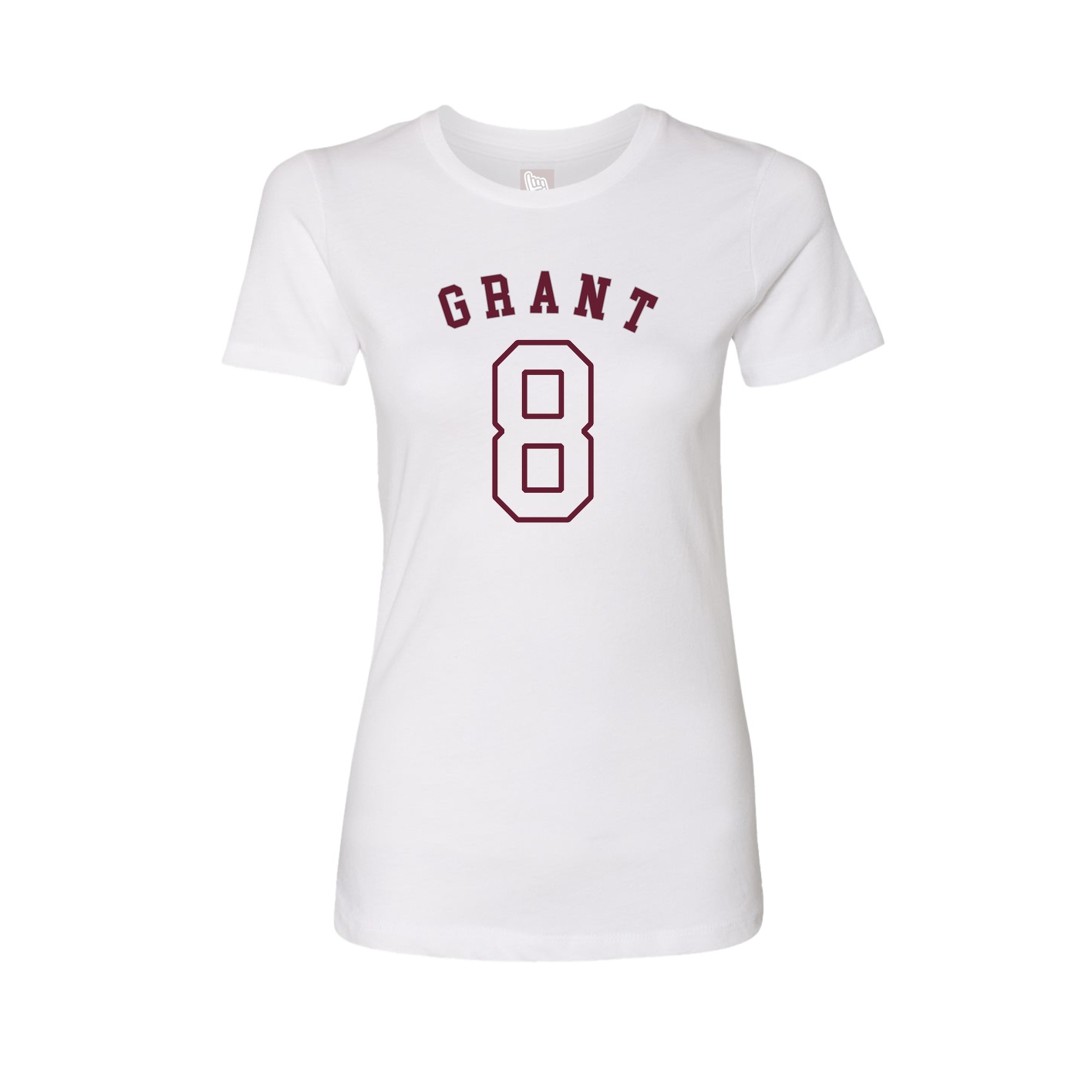 Fitted Women's Tee — Shirsey Arch in White