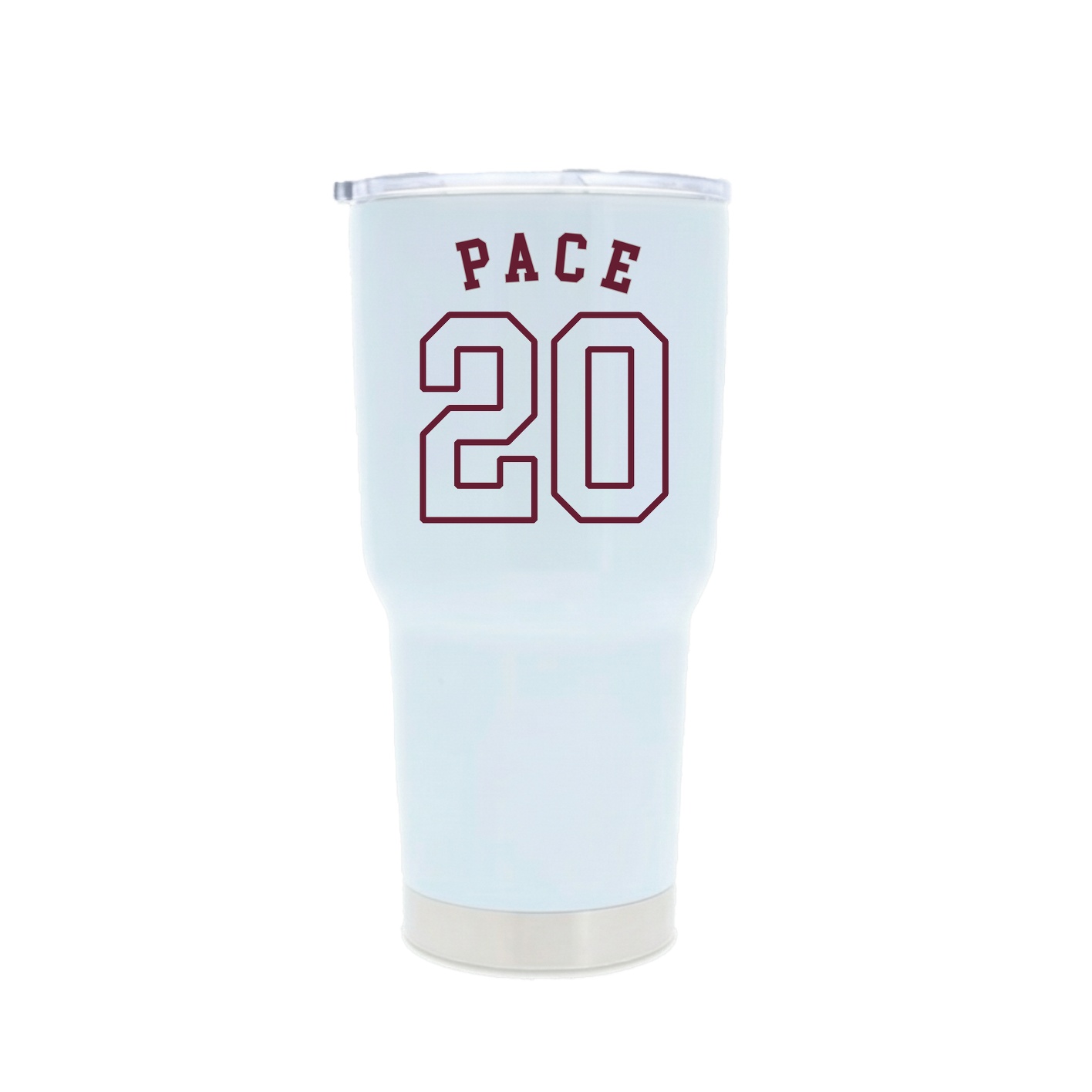 30oz Stainless Steel Tumbler — Shirsey Arch in White