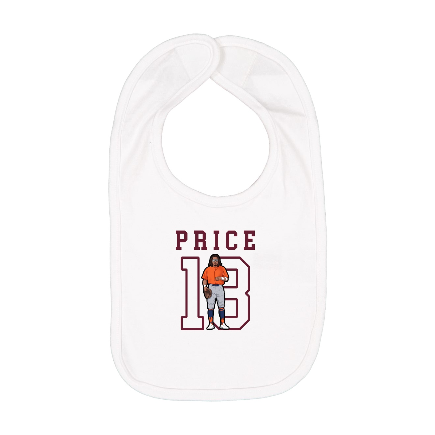 Infant Bib — Shirsey in White