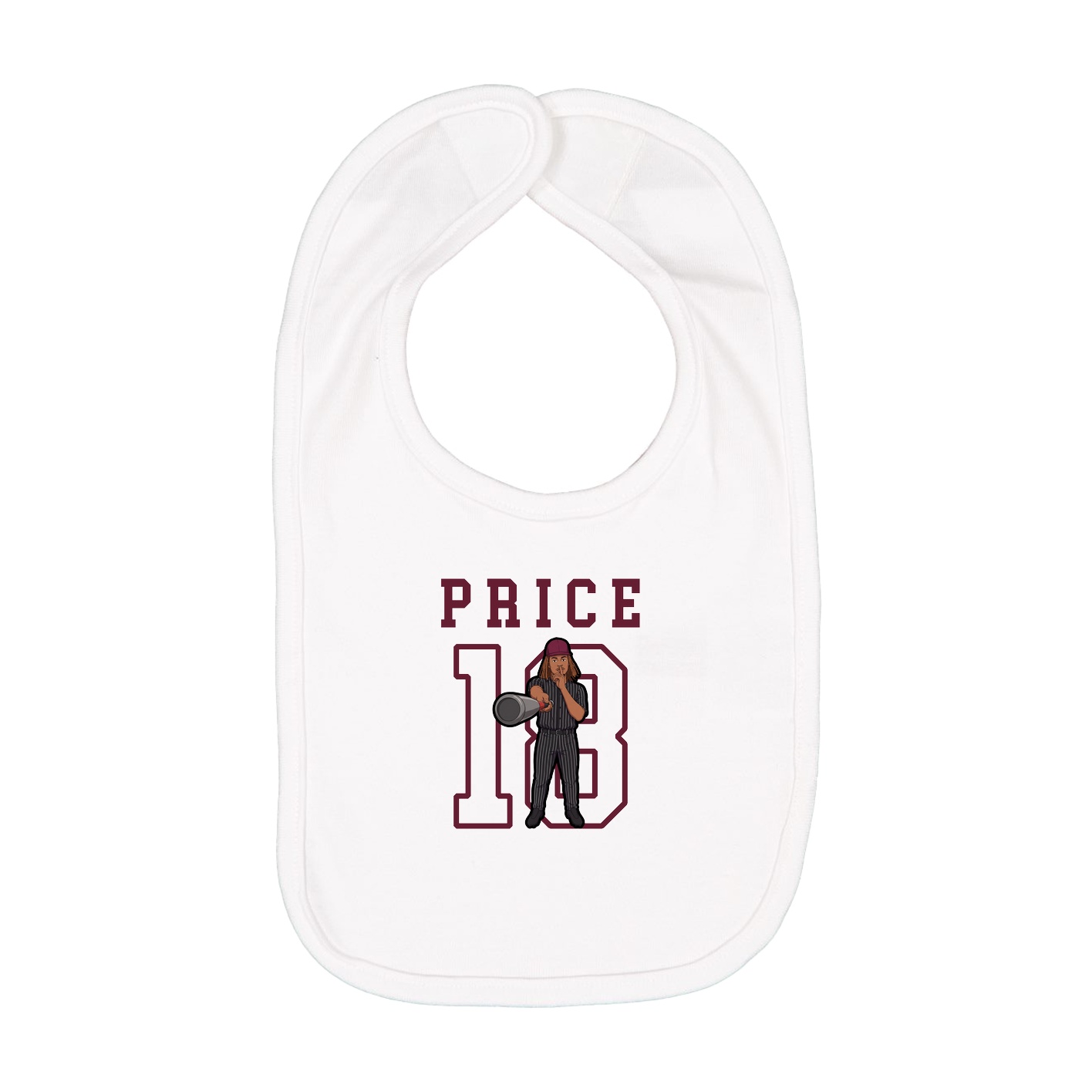 Infant Bib — Shirsey in White