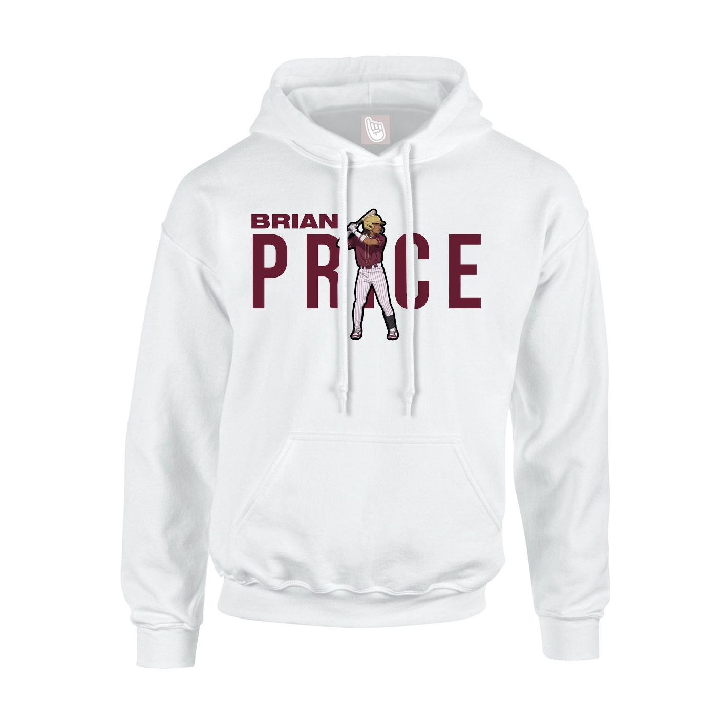 Youth Hoodie — Player Name in White