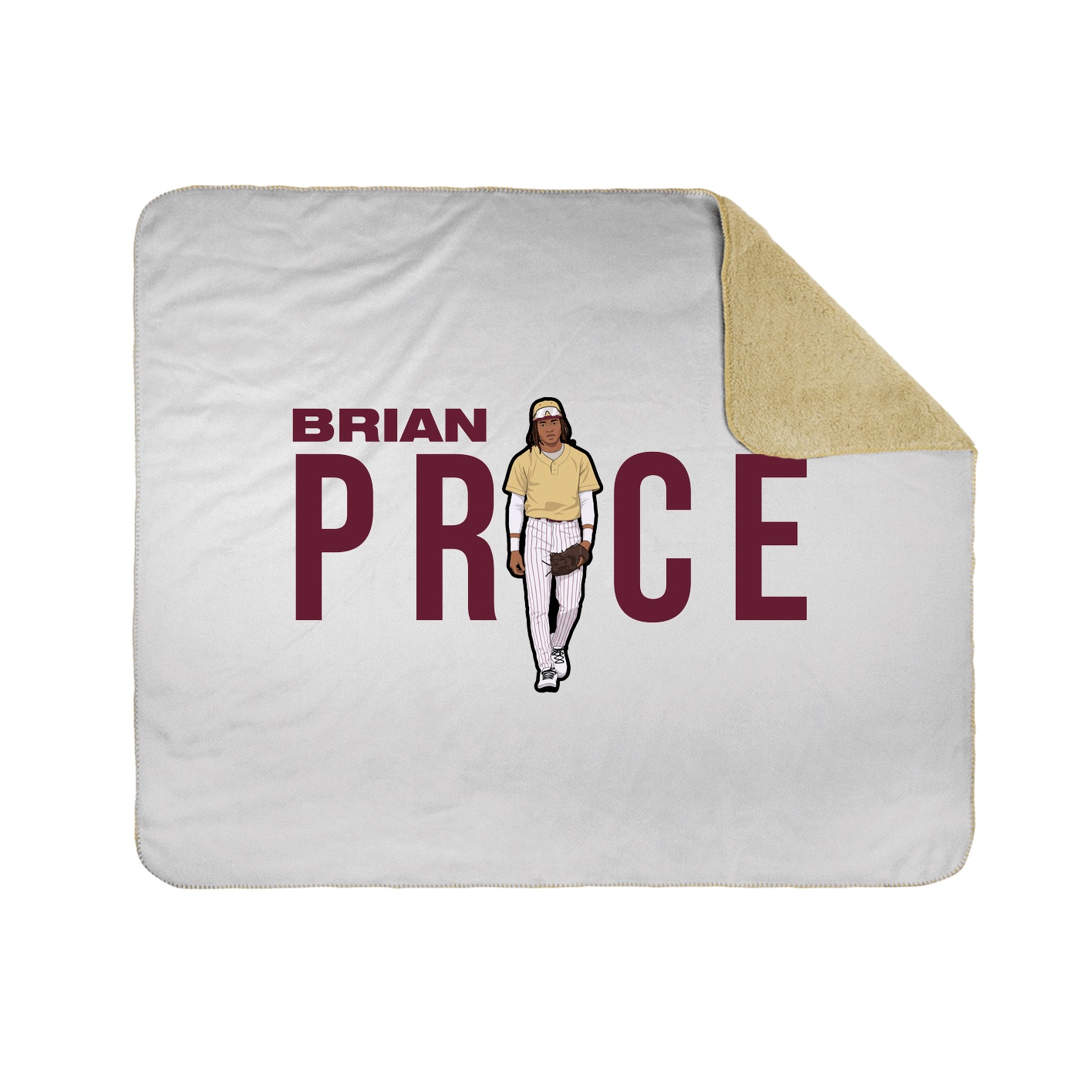 Throw Blanket — Player Name in White