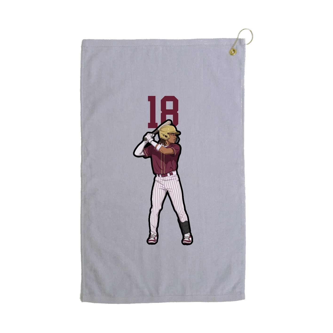 Golf Towel — Number Top in Grey