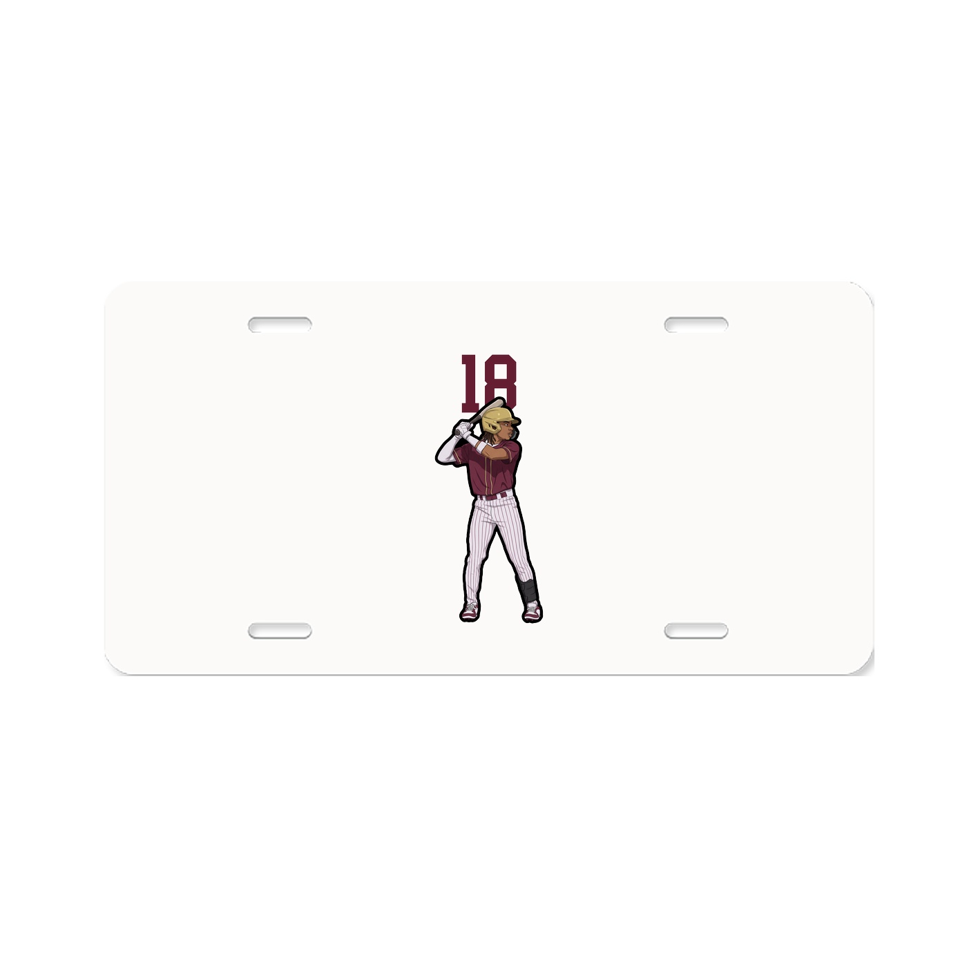 License Plate — Number Top in Classic