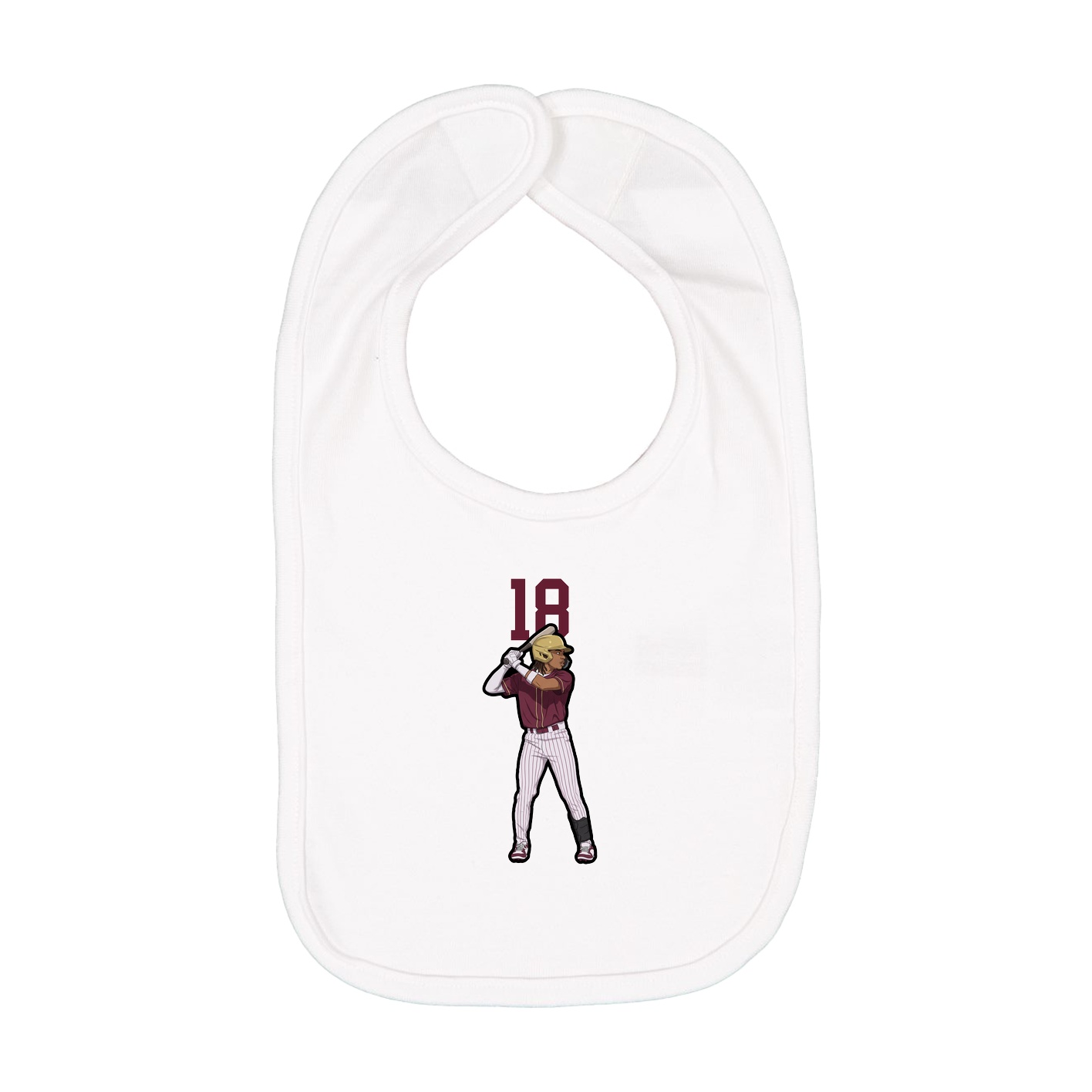 Infant Bib — Number Top in White