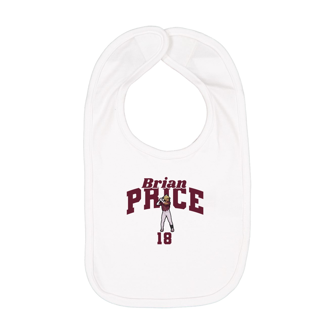 Infant Bib — Signature Arch in White