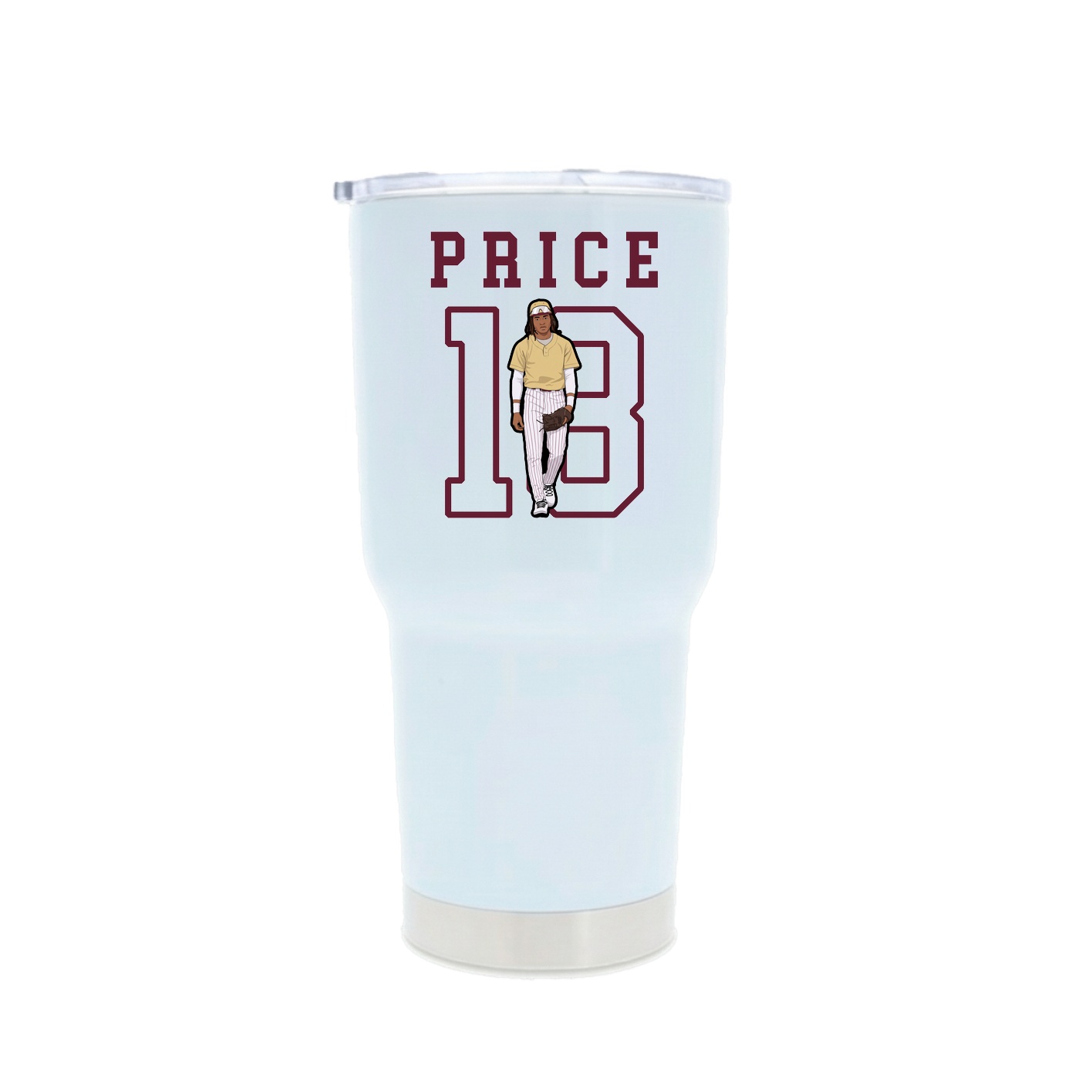 30oz Stainless Steel Tumbler — Shirsey in White