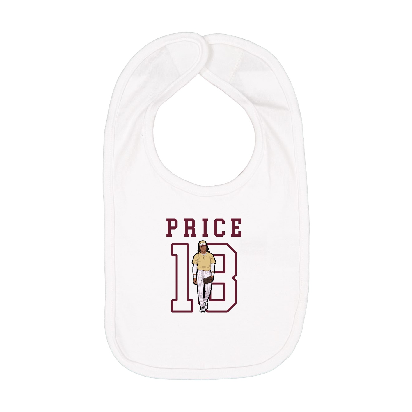 Infant Bib — Shirsey in White