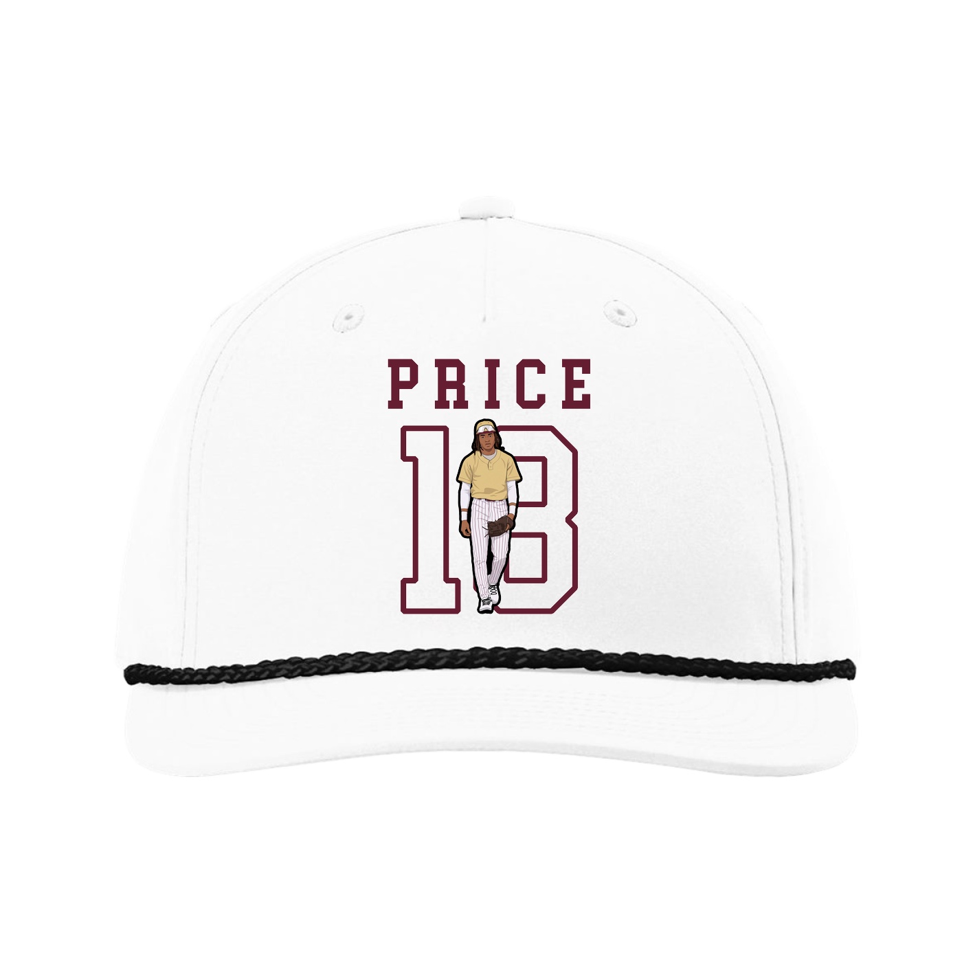 Five-Panel Classic Rope Cap — Shirsey in White