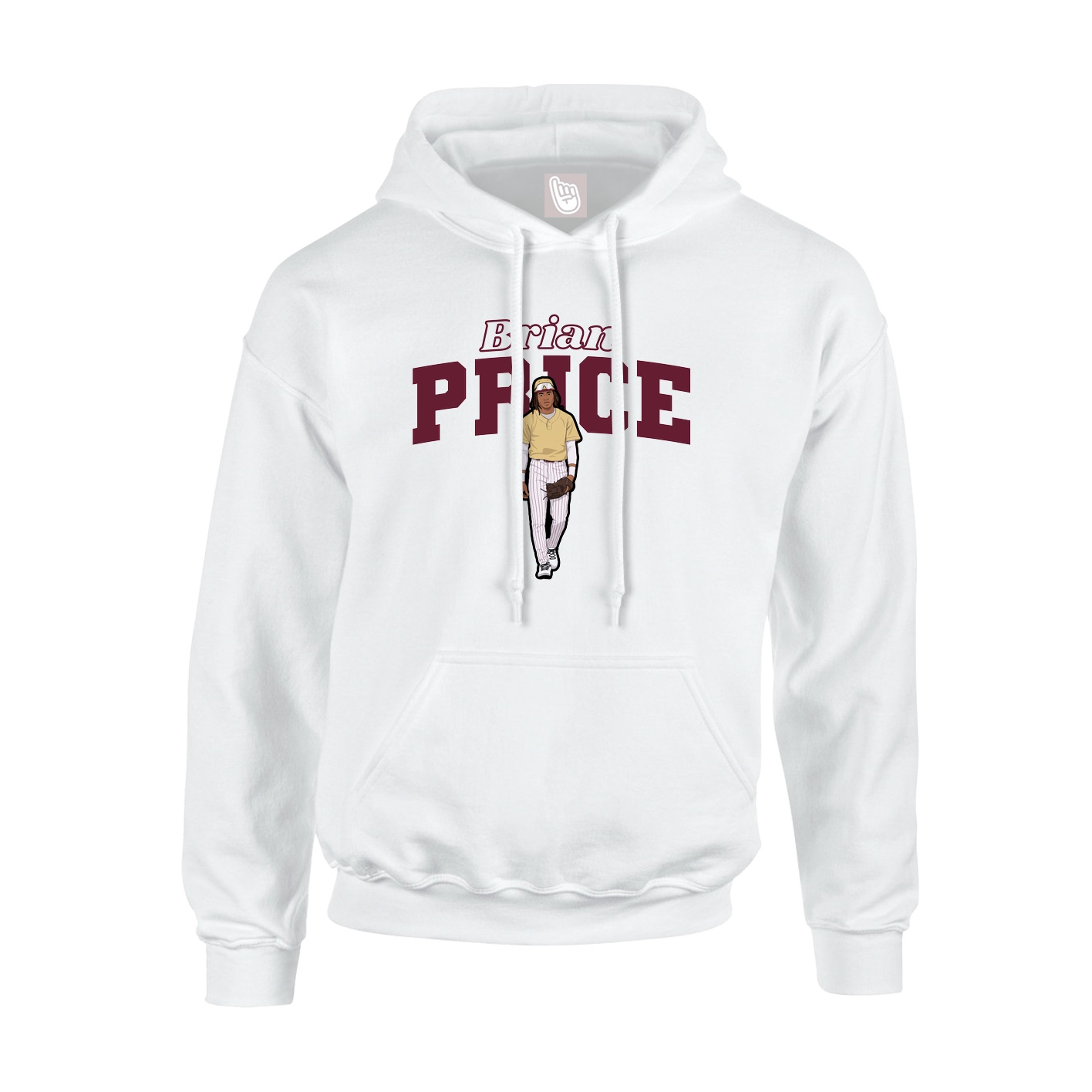 Hoodie — Name Arch in White