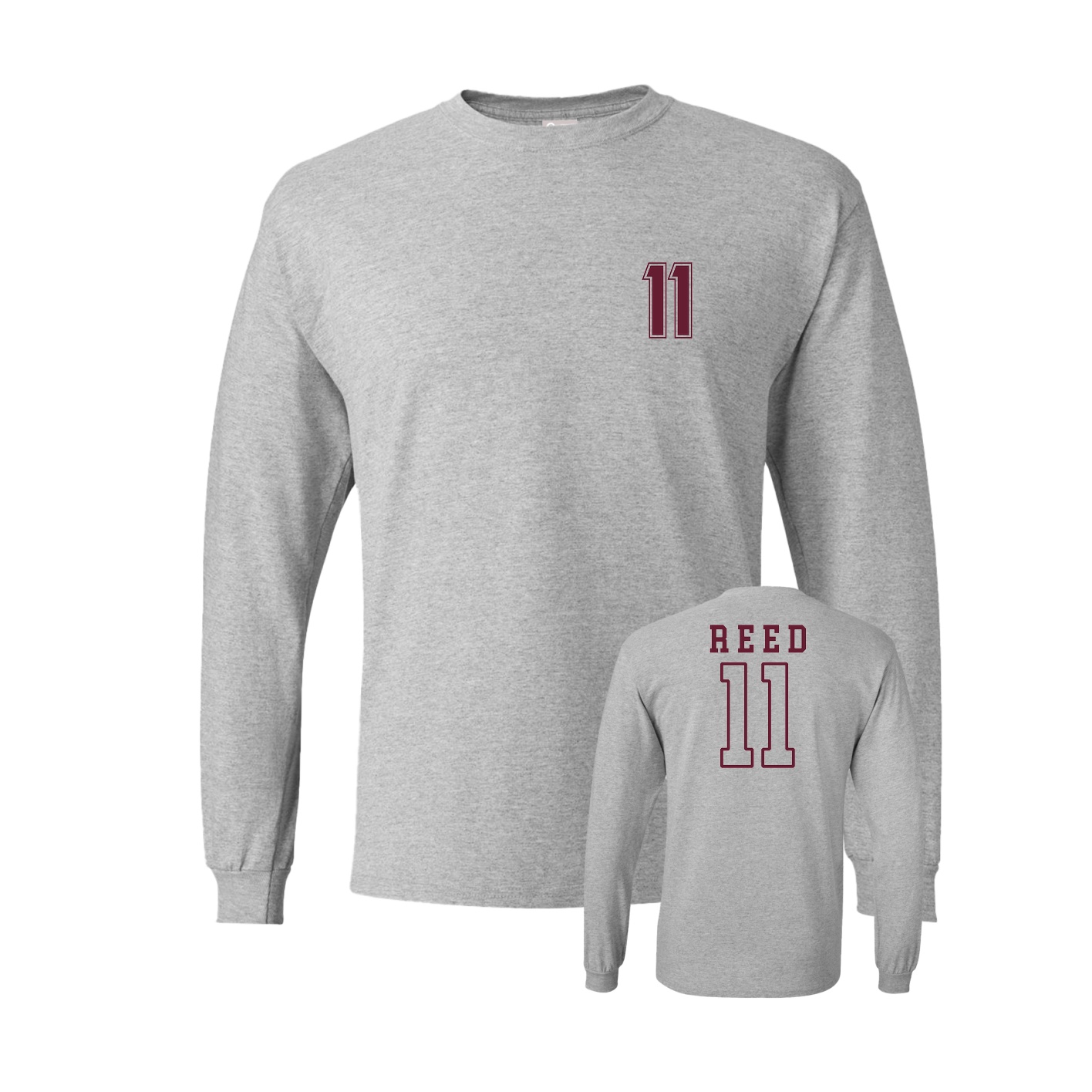 Long Sleeve Tee — Chest Back in Grey