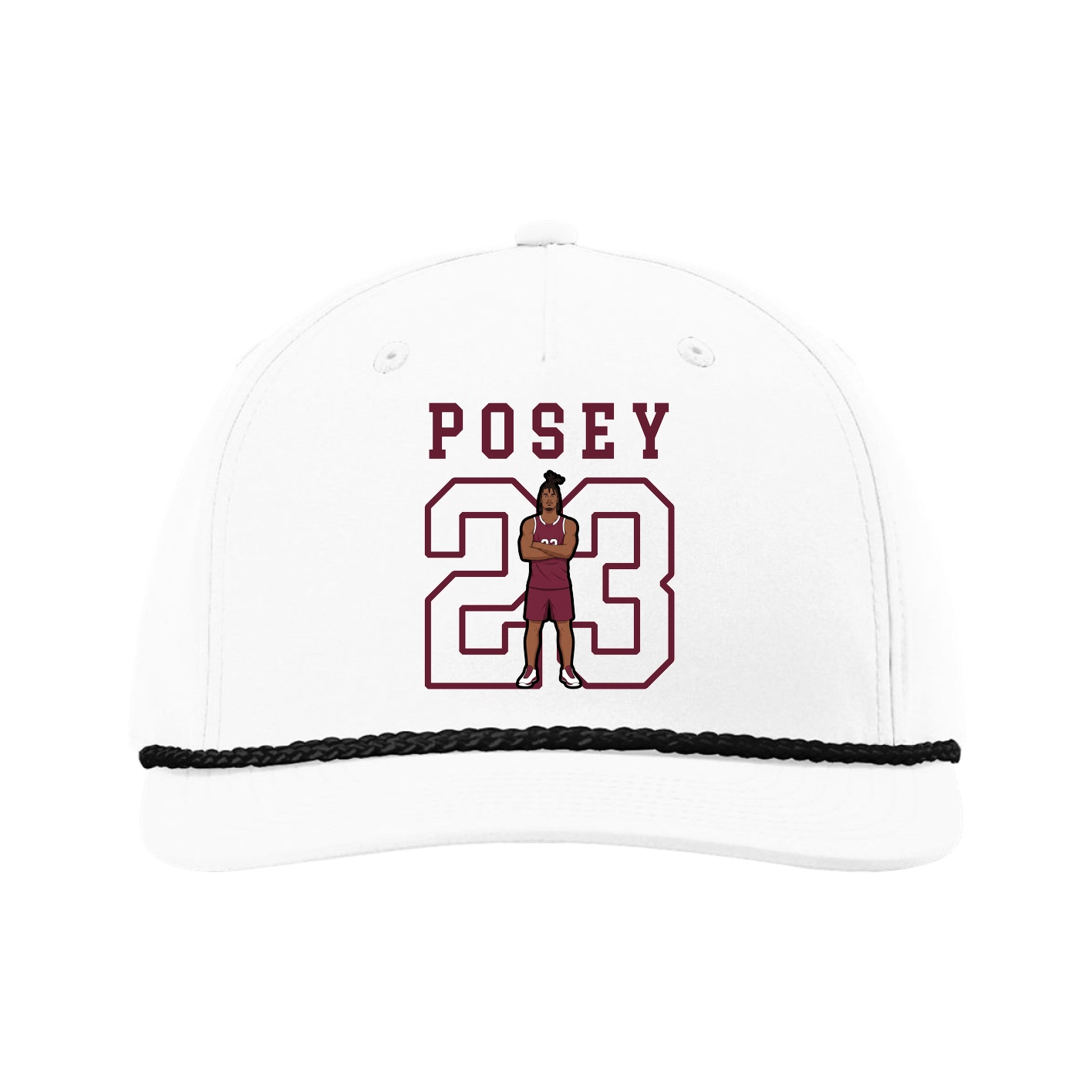 Five-Panel Classic Rope Cap — Shirsey in White