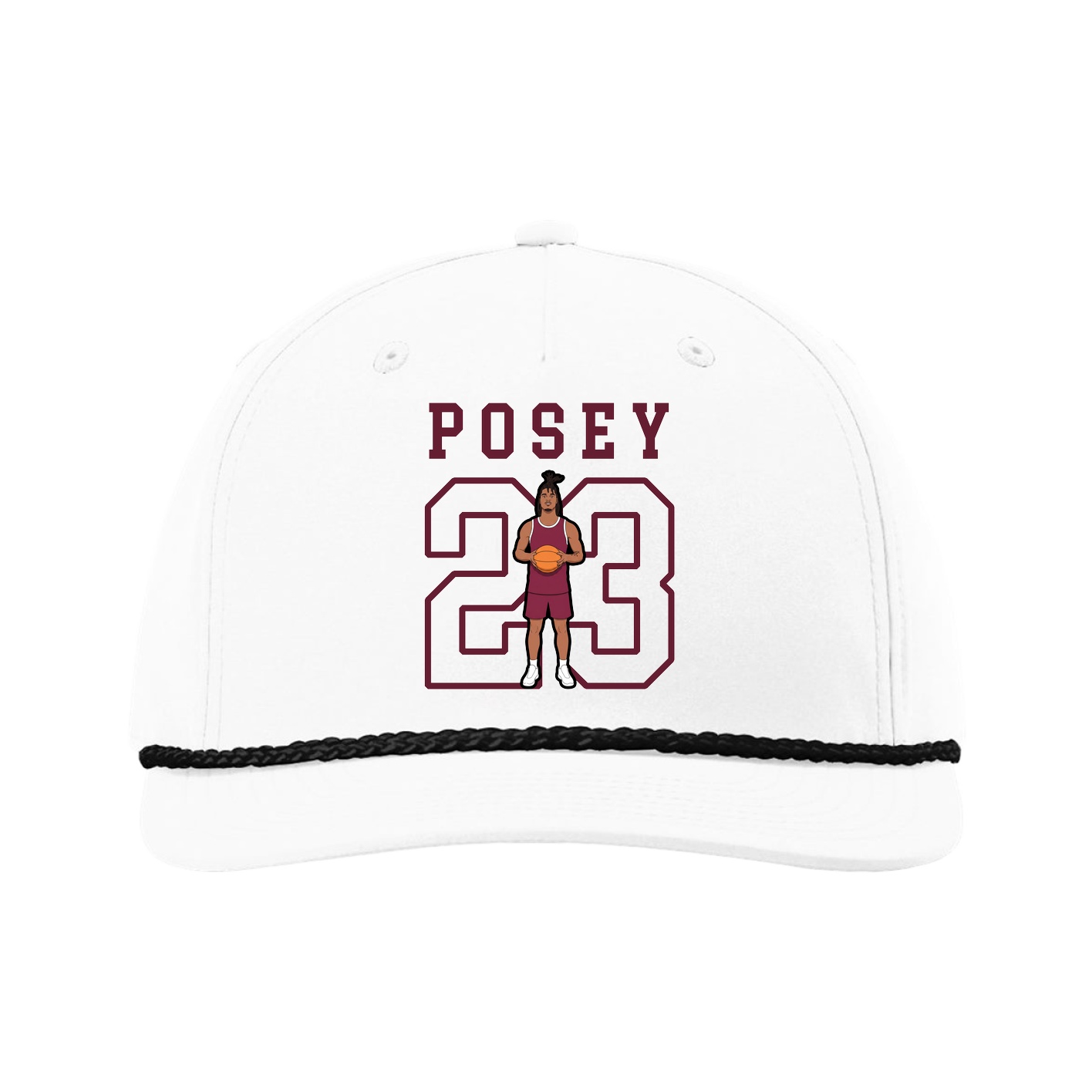 Five-Panel Classic Rope Cap — Shirsey in White