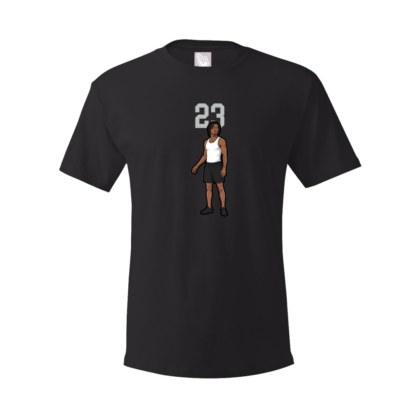 Youth Tee — Number Top in Black