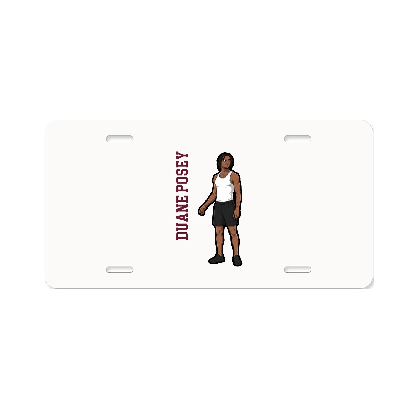 License Plate — Name Vertical in Classic