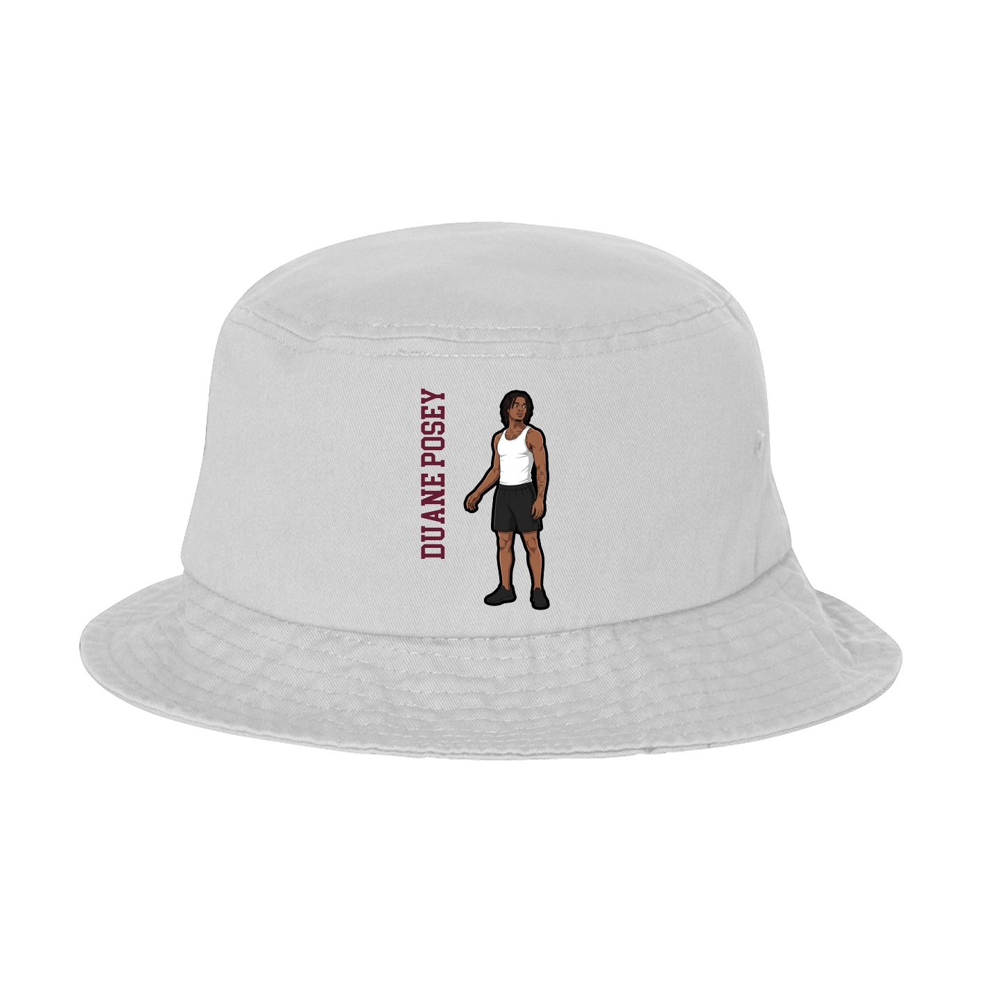 Bucket Cap — Name Vertical in White