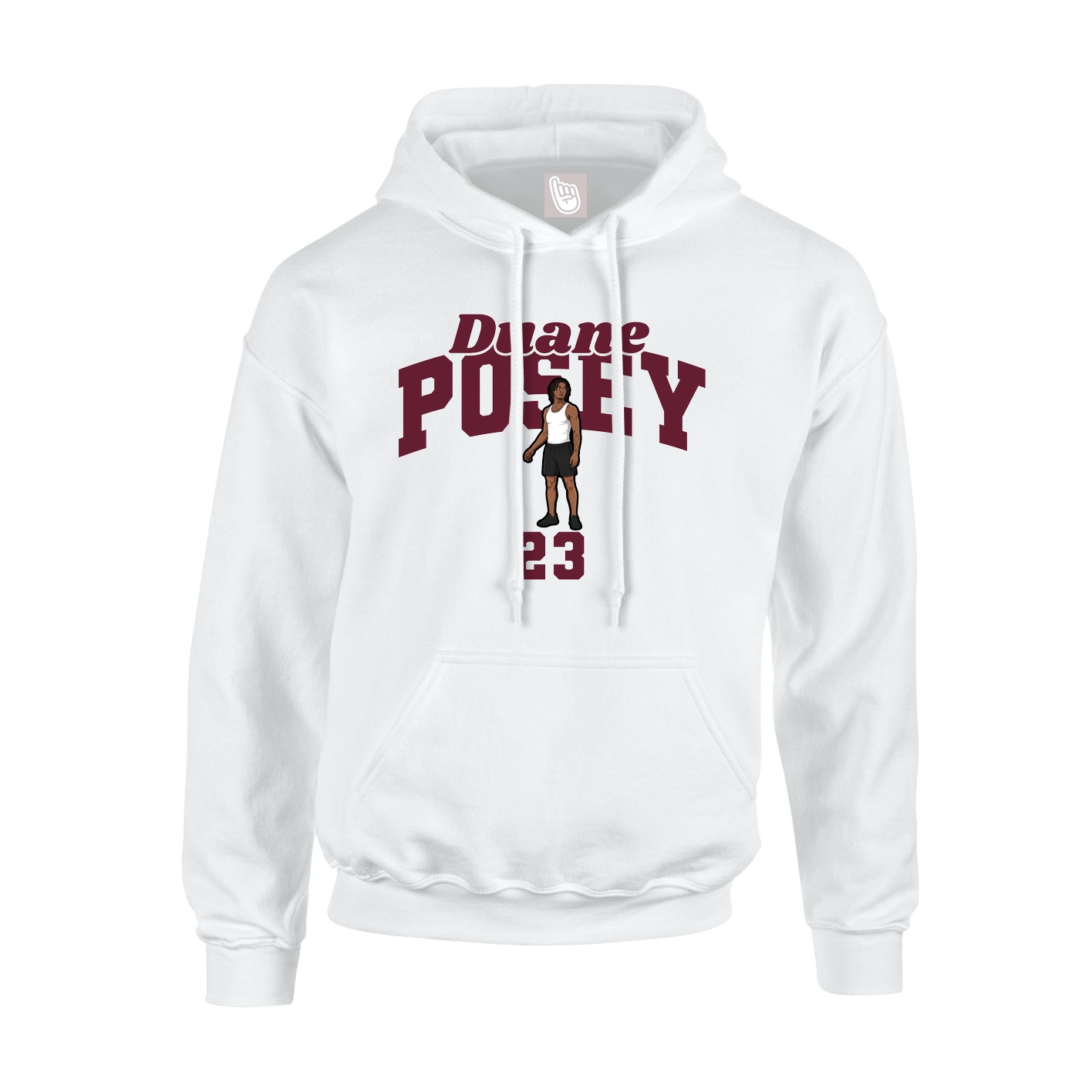 Youth Hoodie — Signature Arch in White