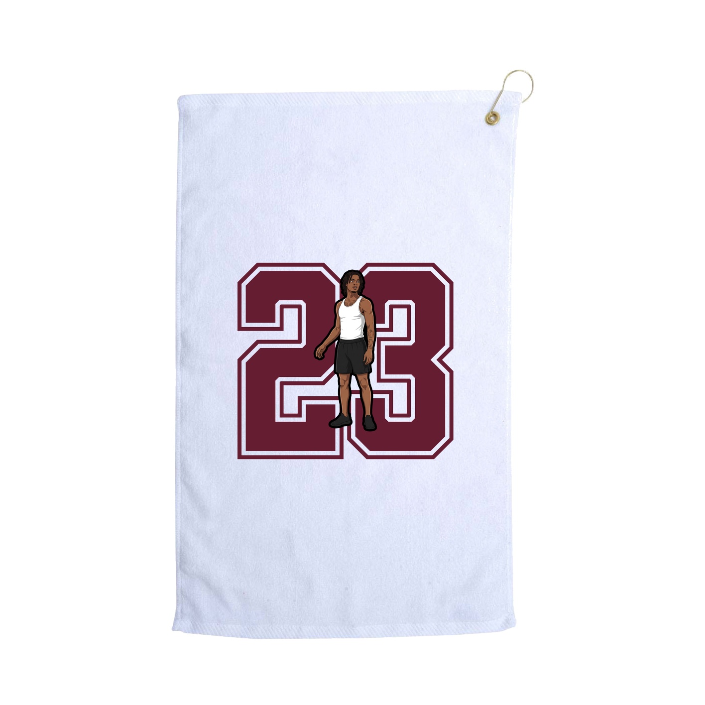 Golf Towel — Number in White