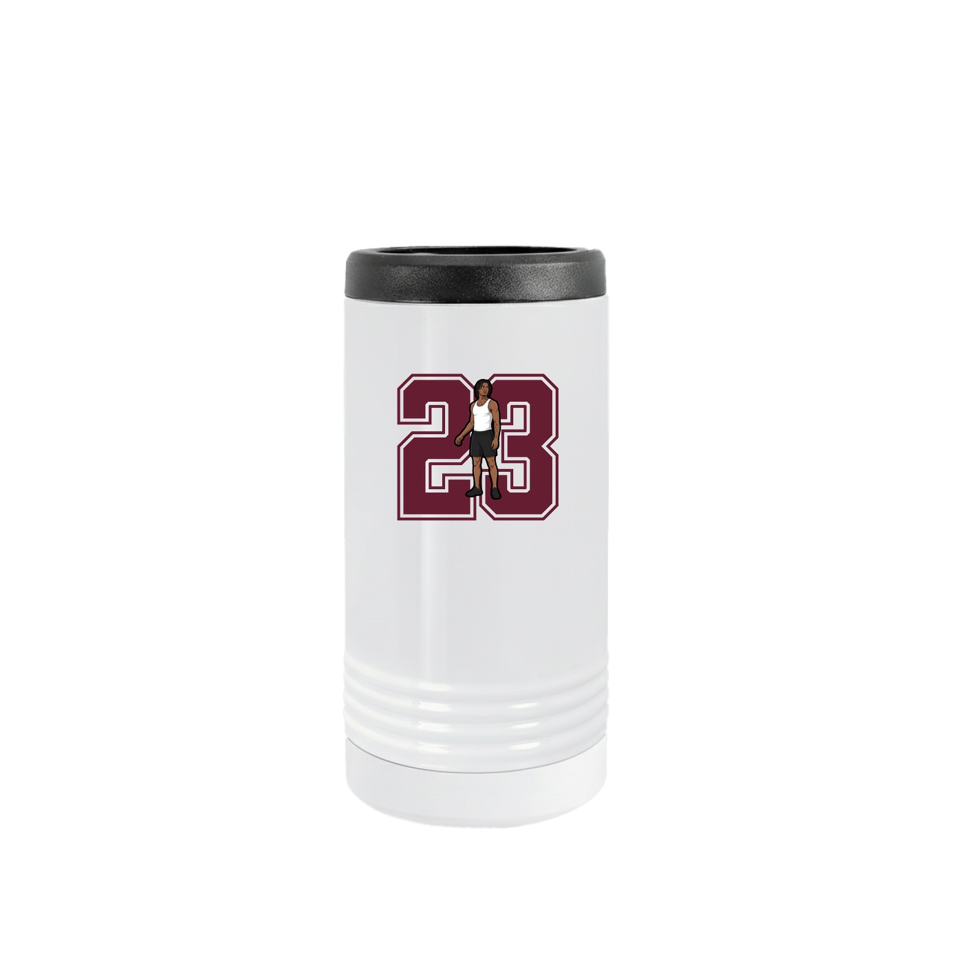 Slim Beverage Holder — Number in White