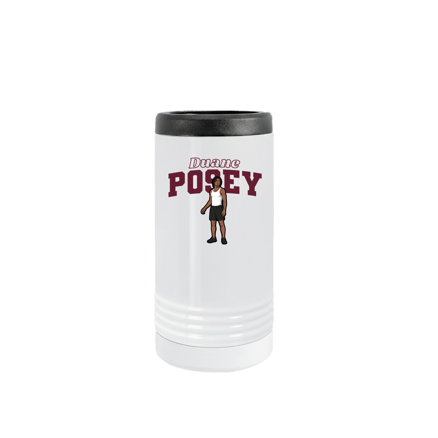 Slim Beverage Holder — Name Arch in White