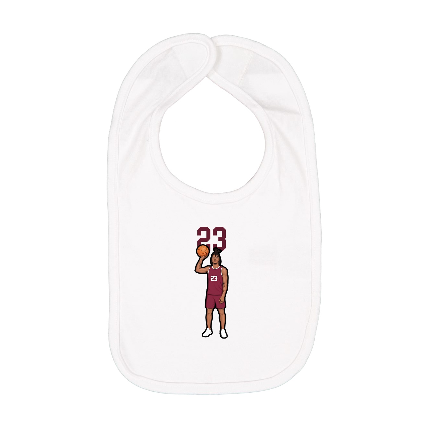 Infant Bib — Number Top in White