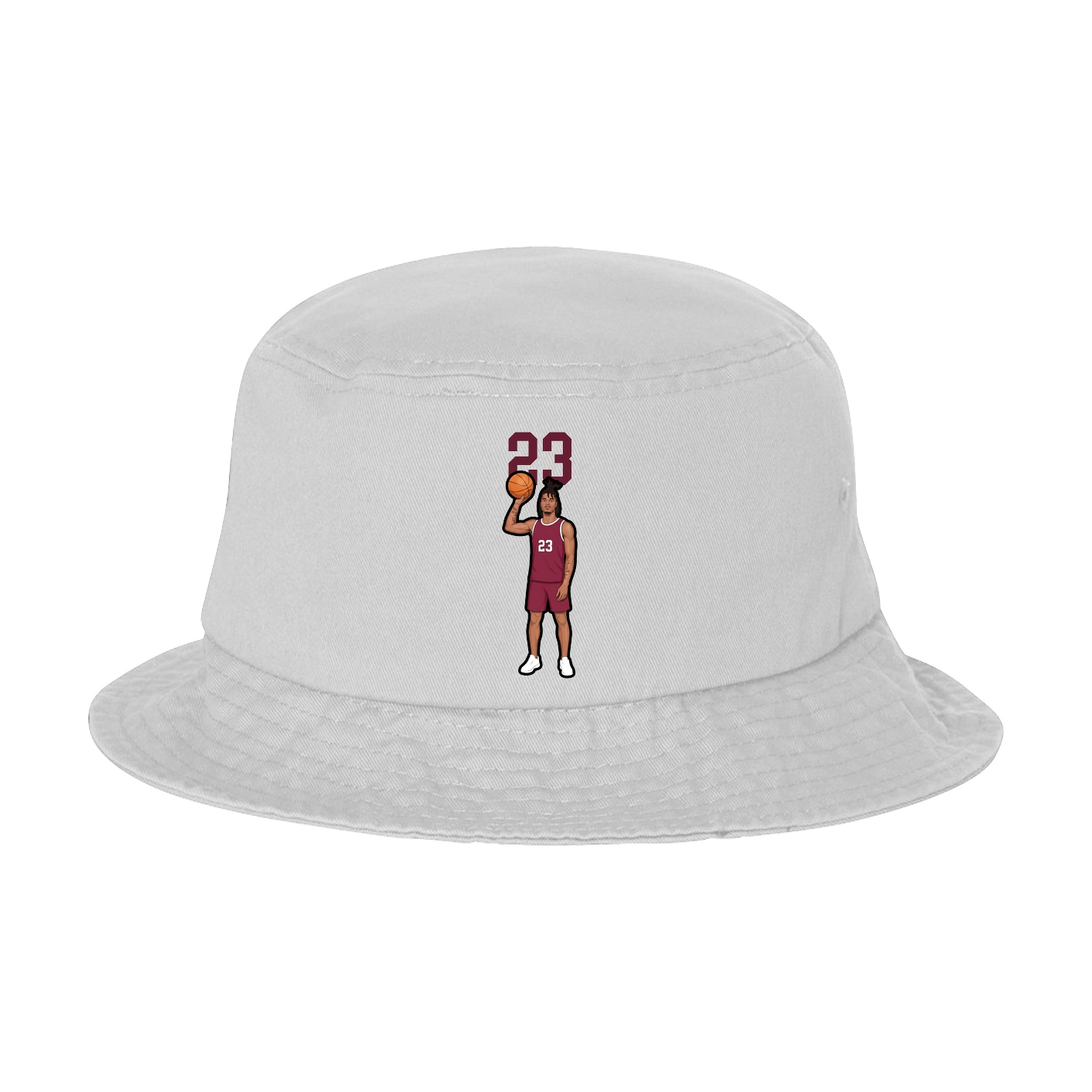 Bucket Cap — Number Top in White