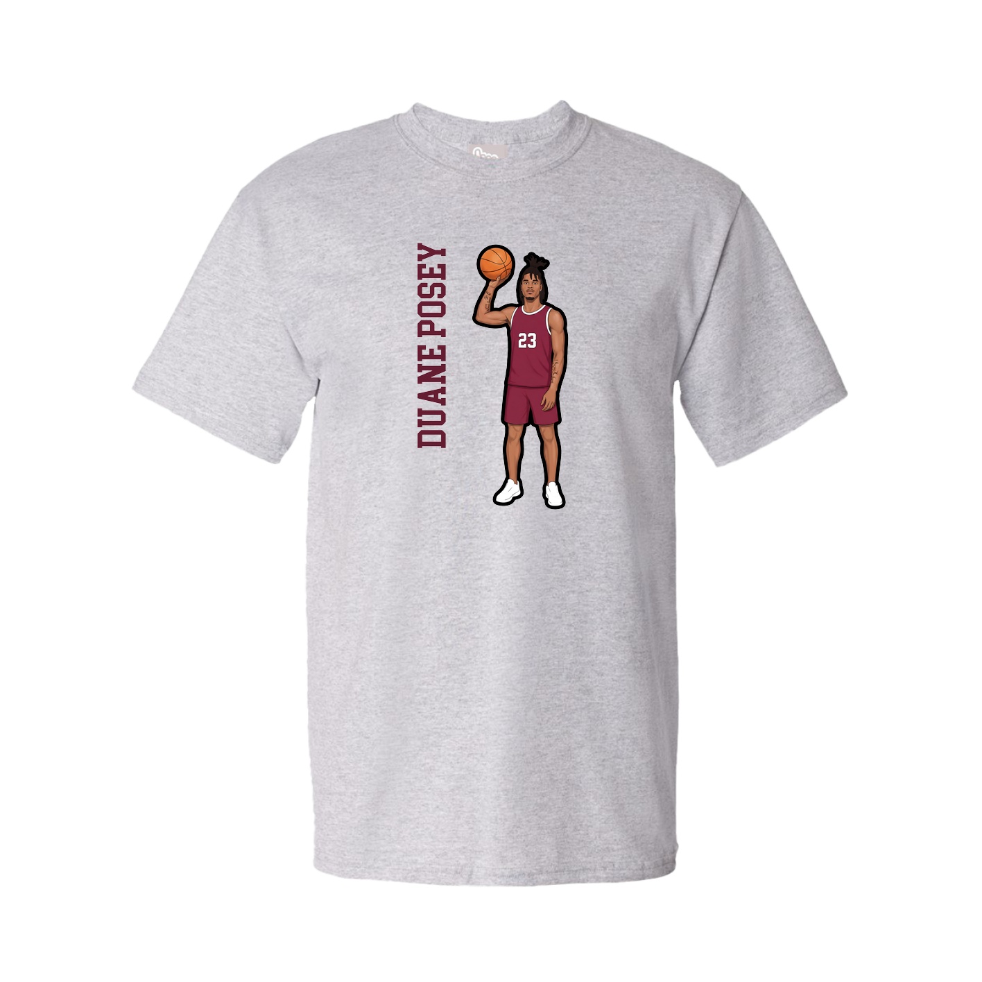 Tee — Name Vertical in Grey