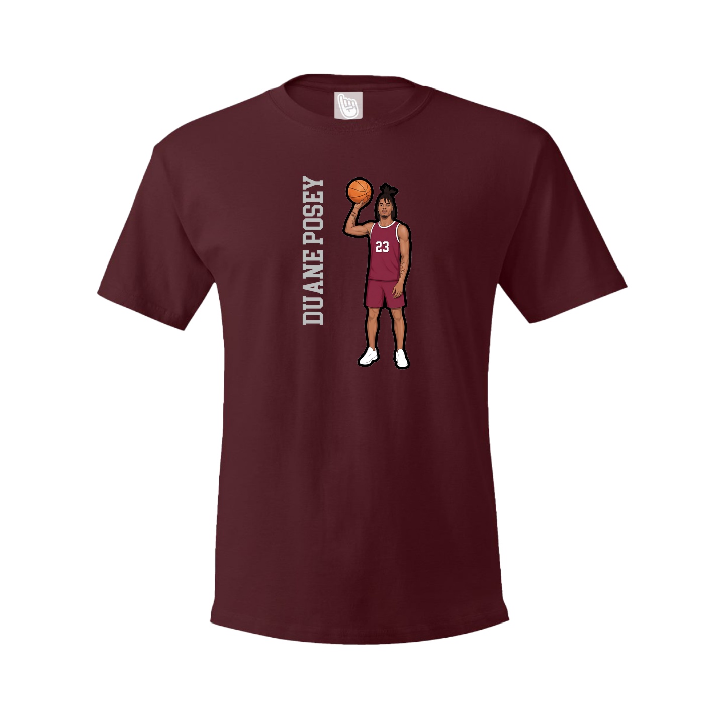Tee — Name Vertical in Maroon