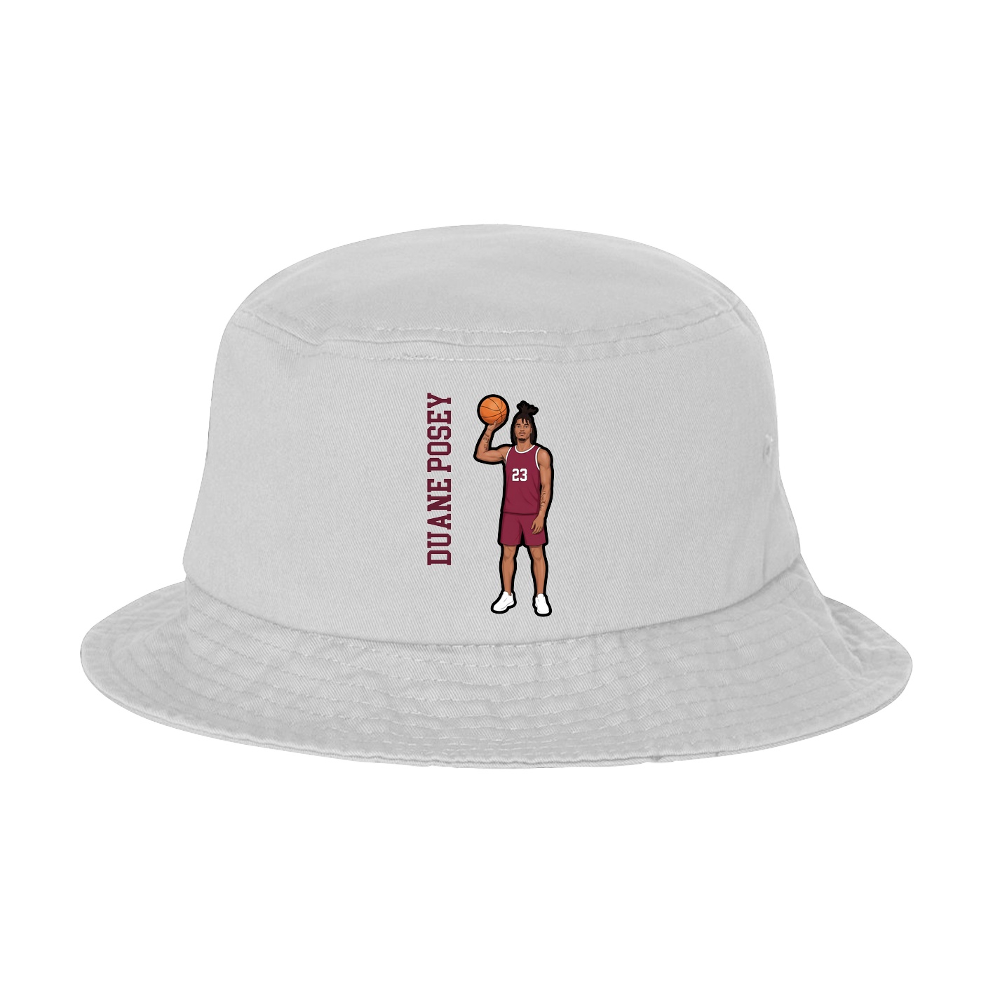 Bucket Cap — Name Vertical in White