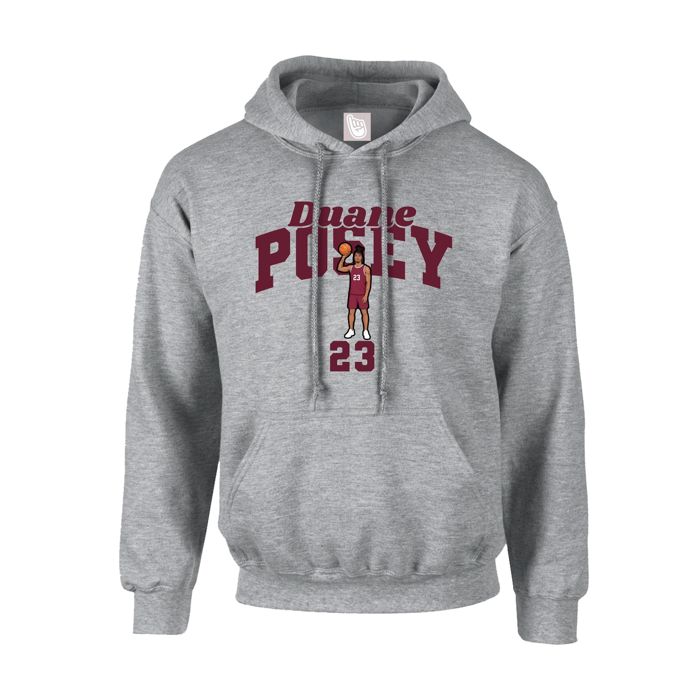 Youth Hoodie — Signature Arch in Grey