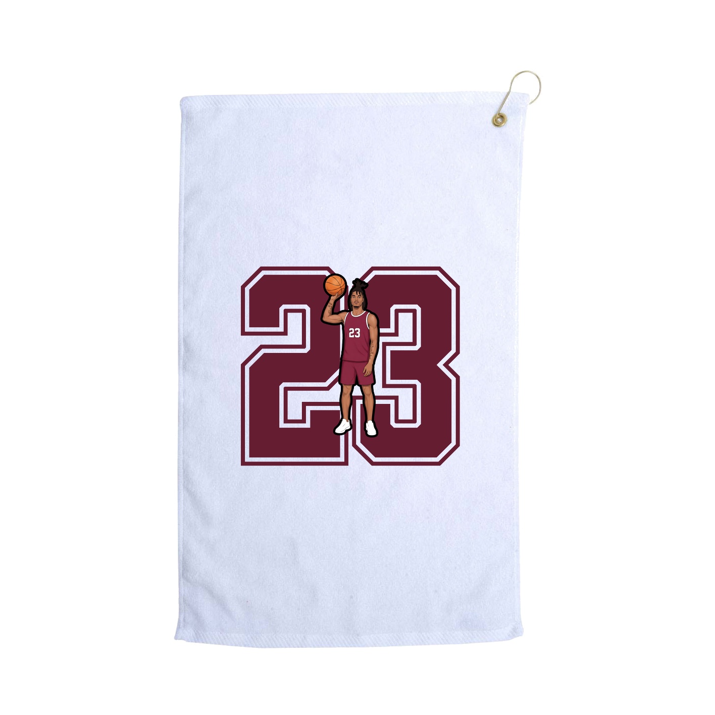 Golf Towel — Number in White