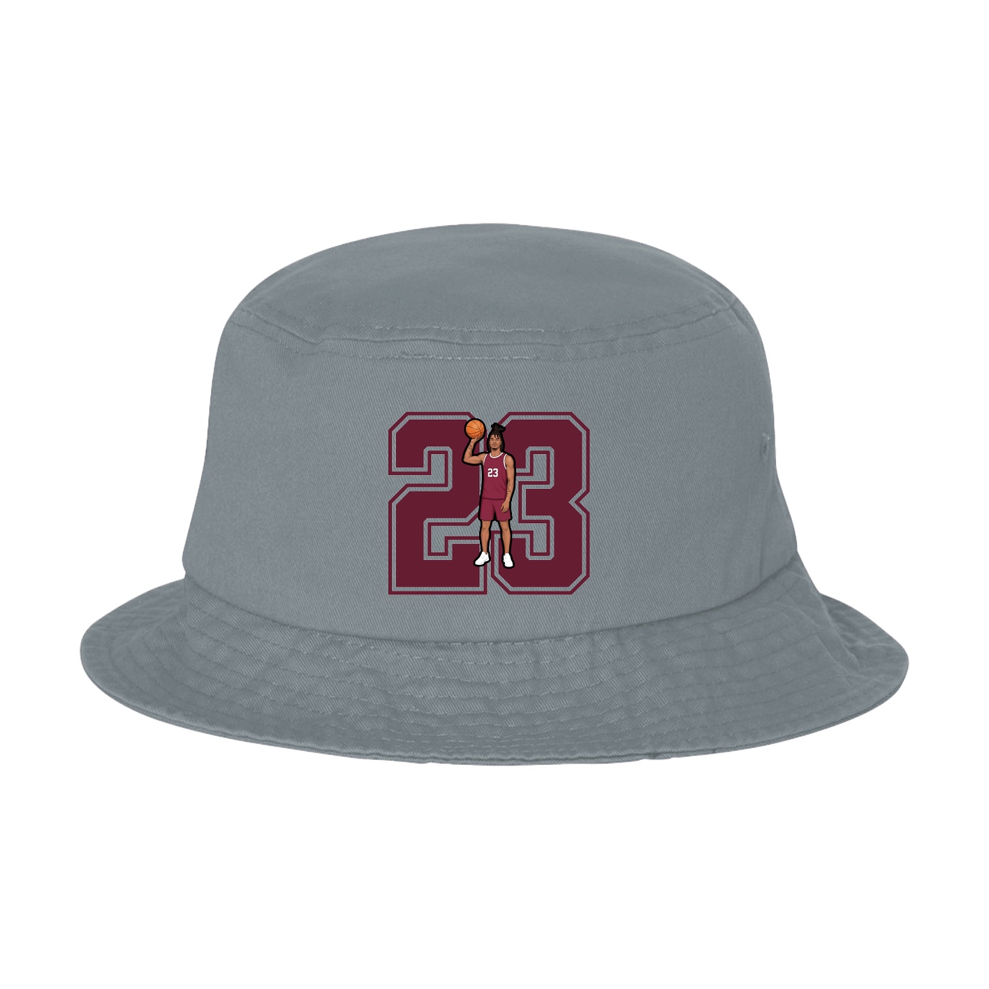 Bucket Cap — Number in Grey