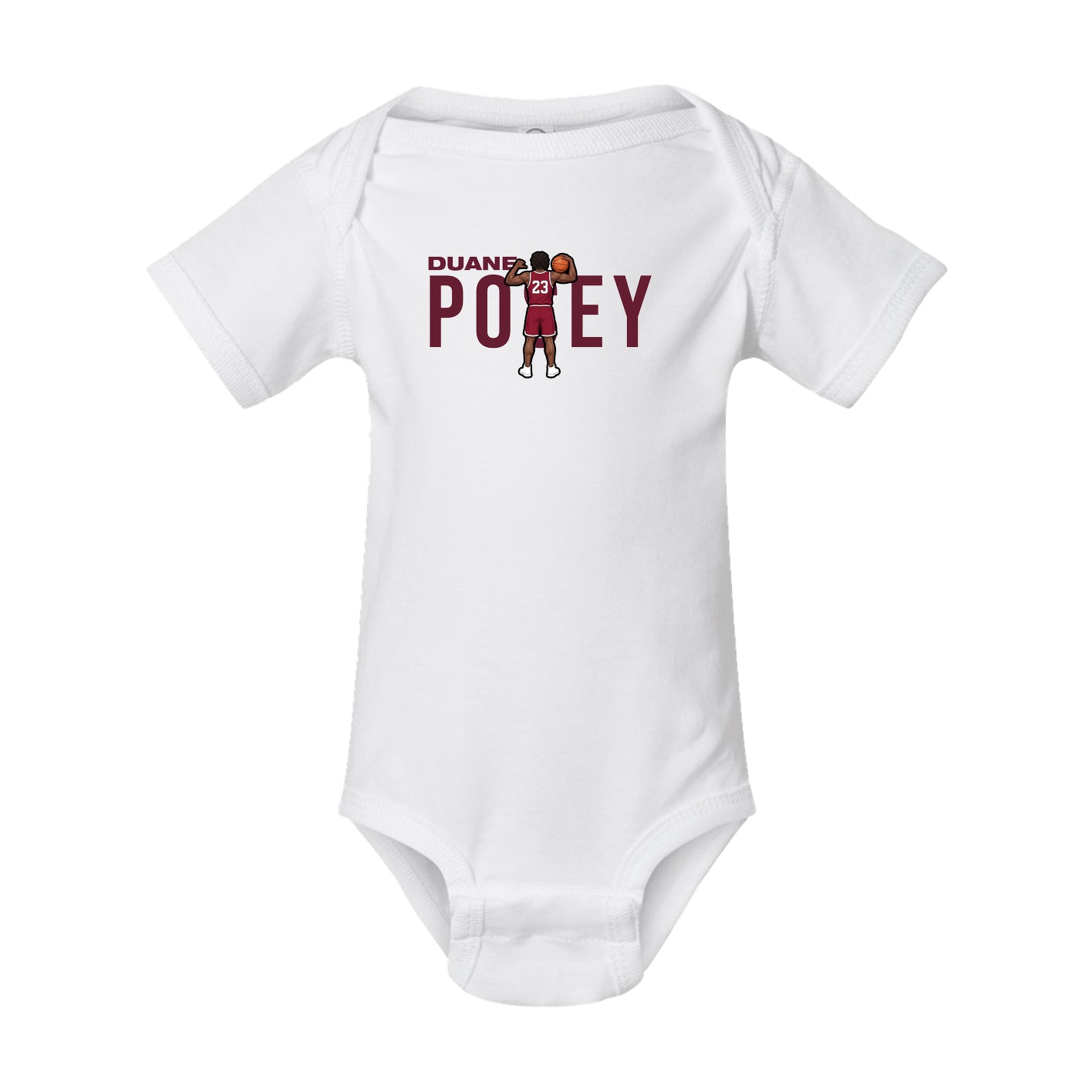 Baby Onesie — Player Name in White