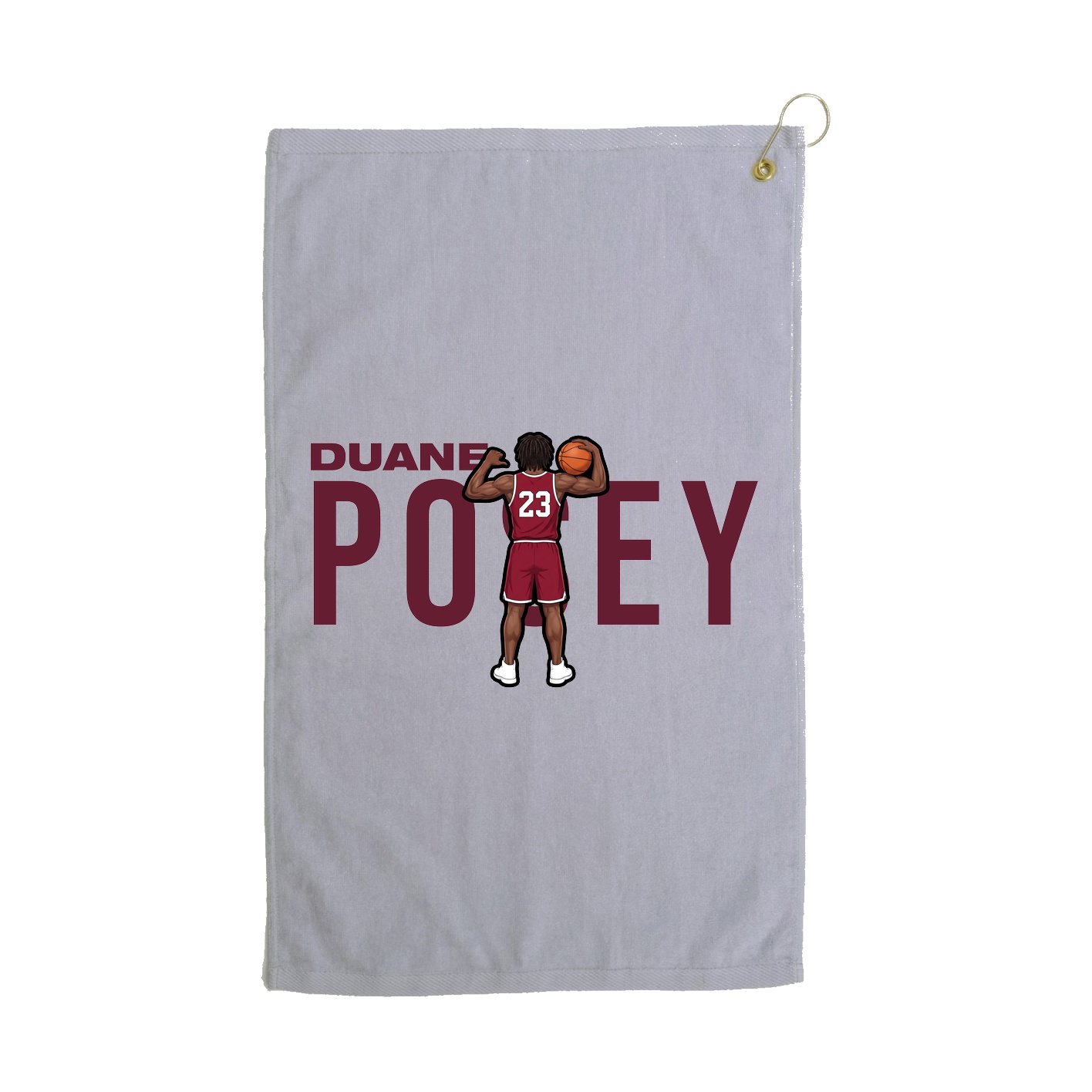 Golf Towel — Player Name in Grey