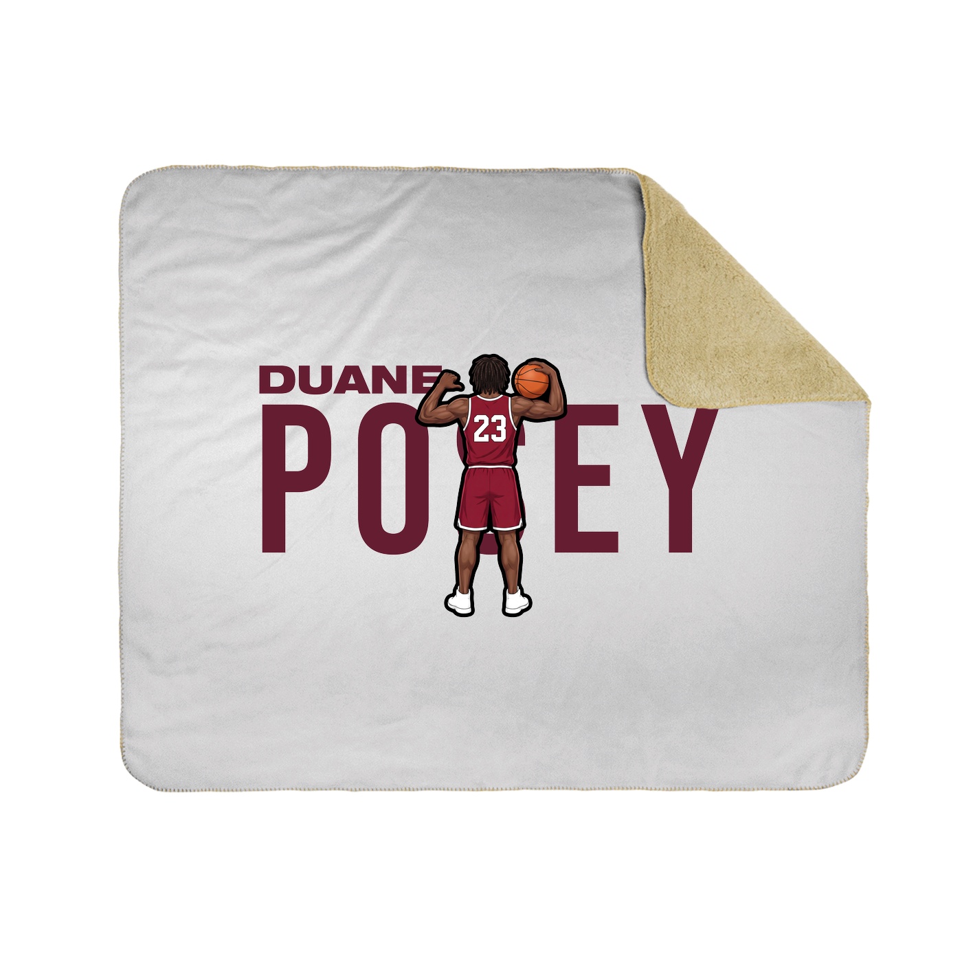 Throw Blanket — Player Name in White