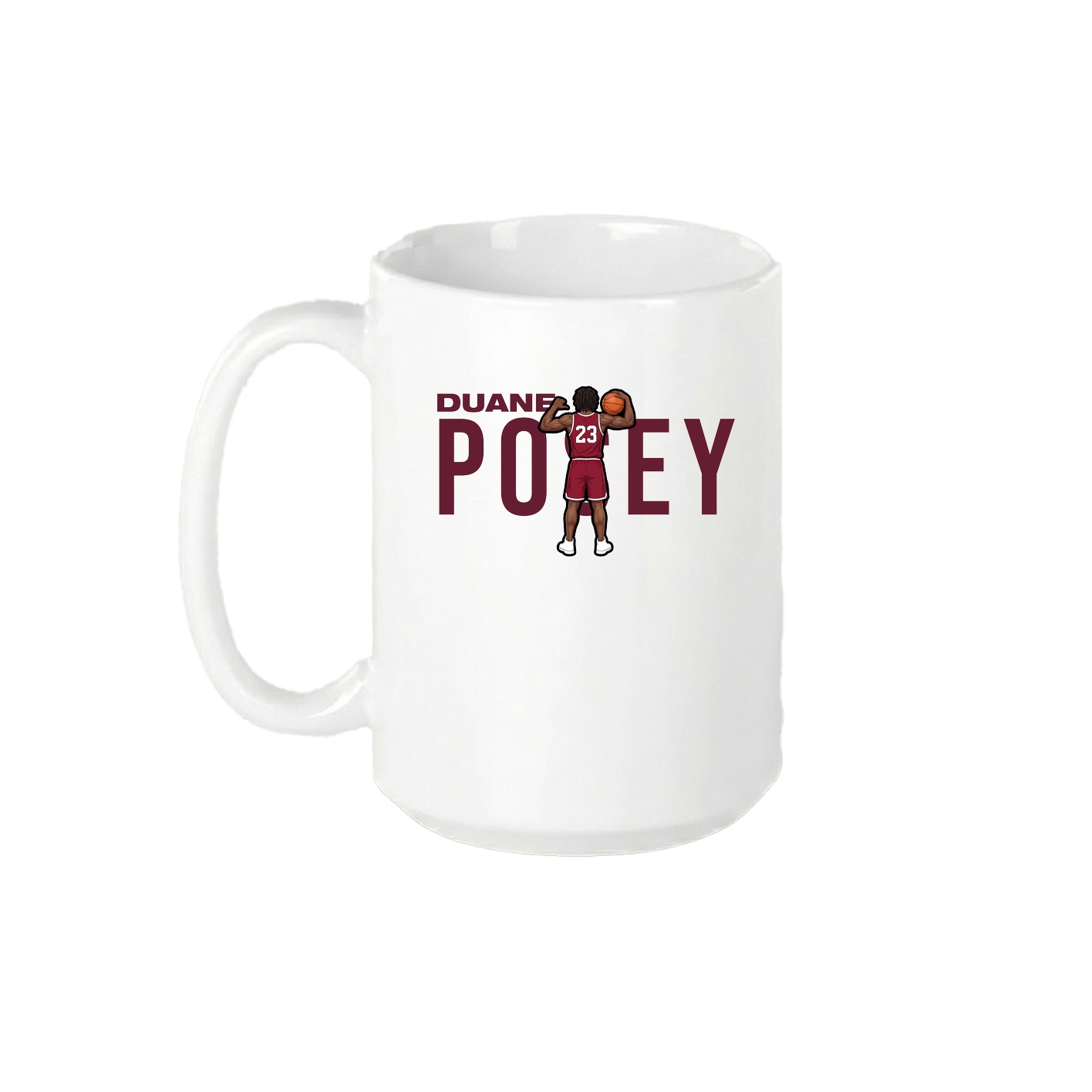 15oz Coffee Mug — Player Name in White